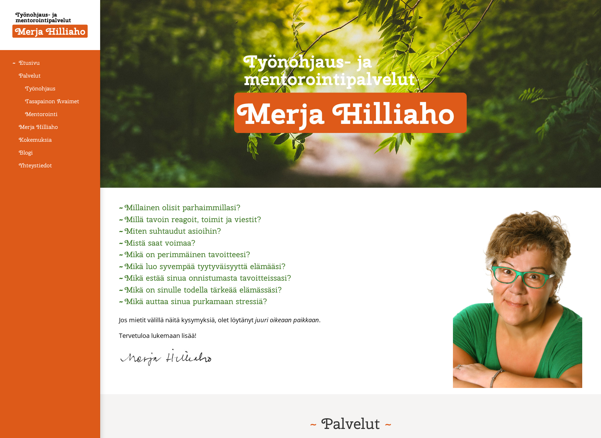 Screenshot for merjahilliaho.fi