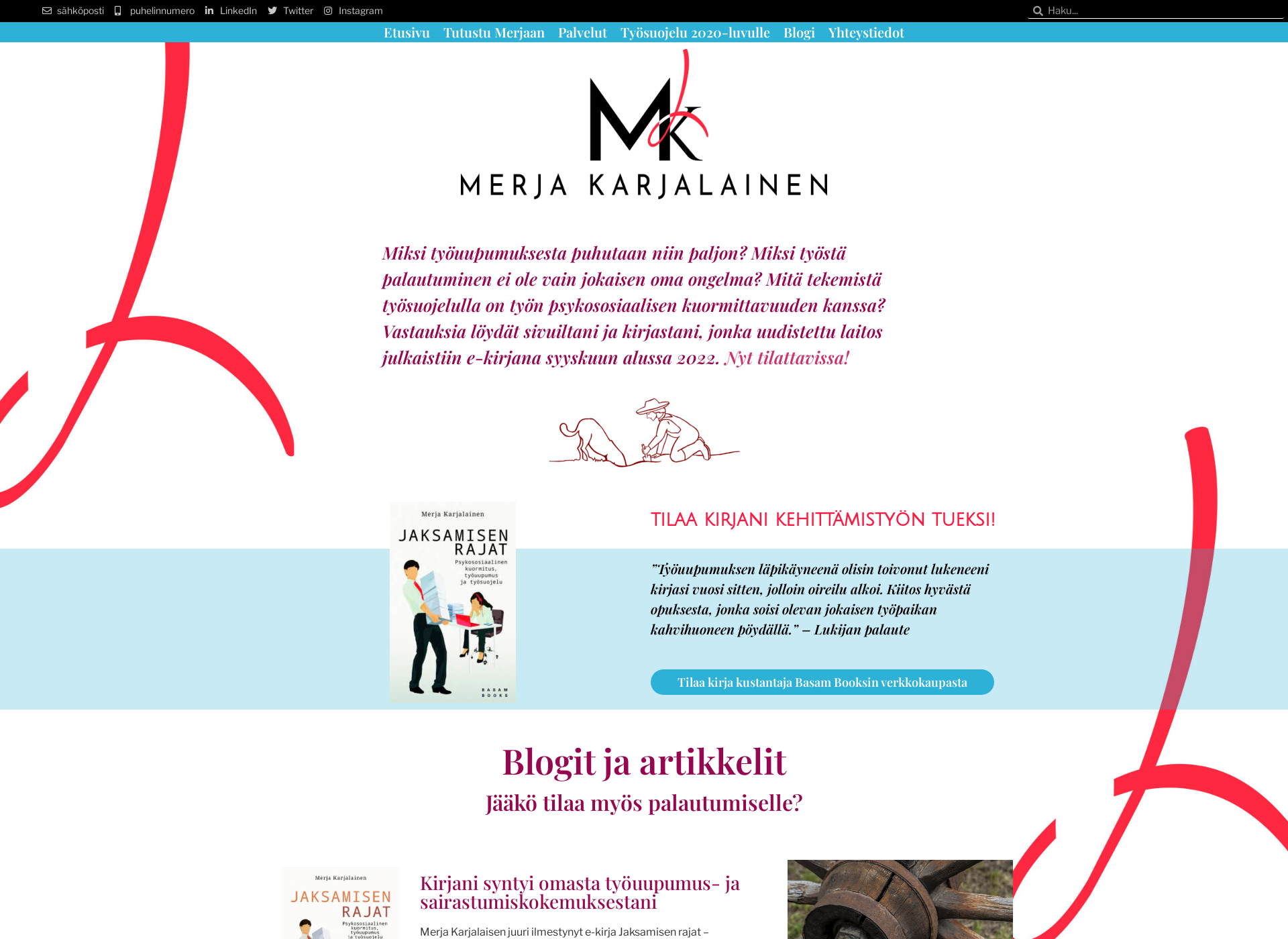 Skärmdump för merjakarjalainen.fi