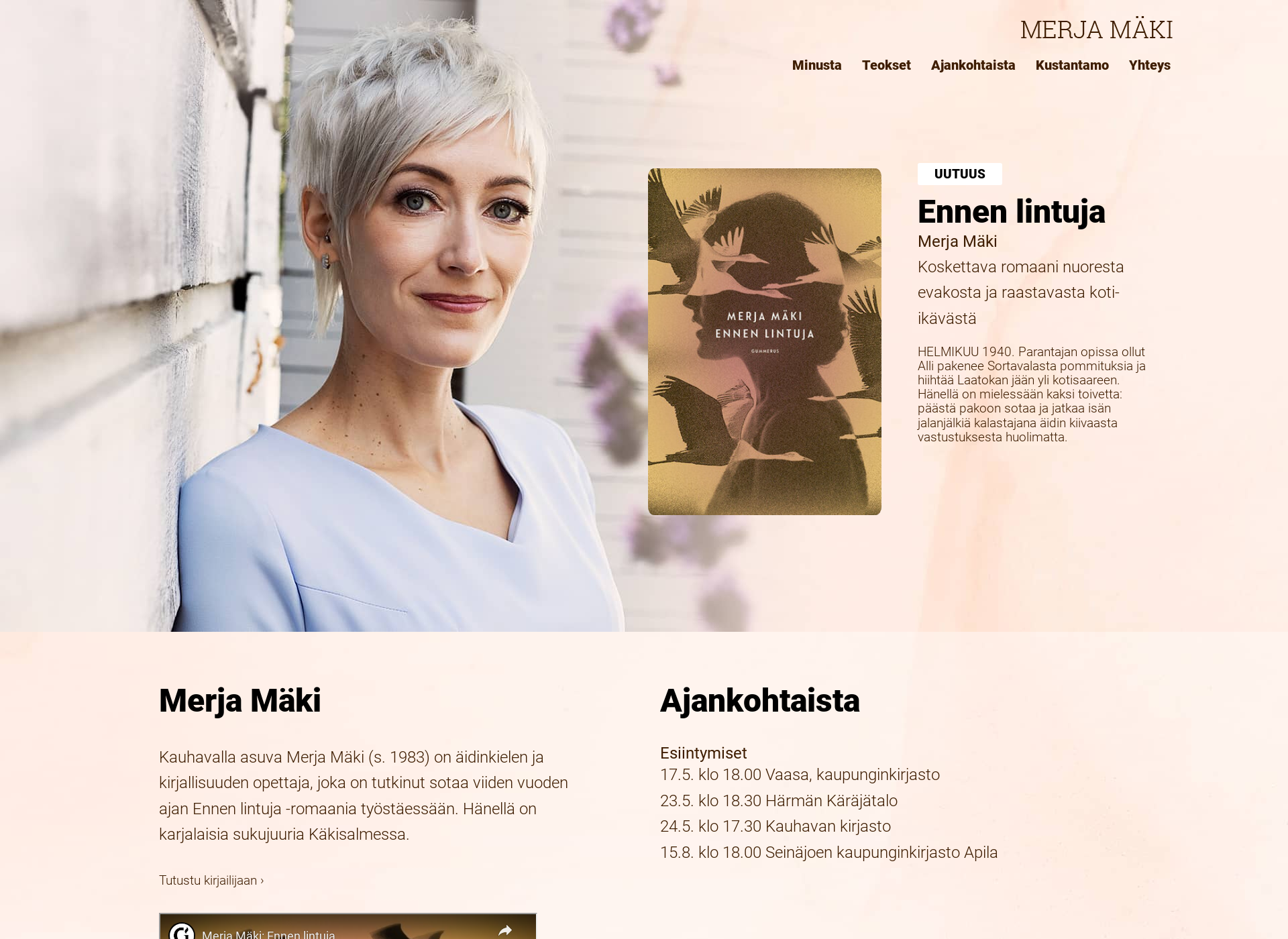 Skärmdump för merjamaki.fi