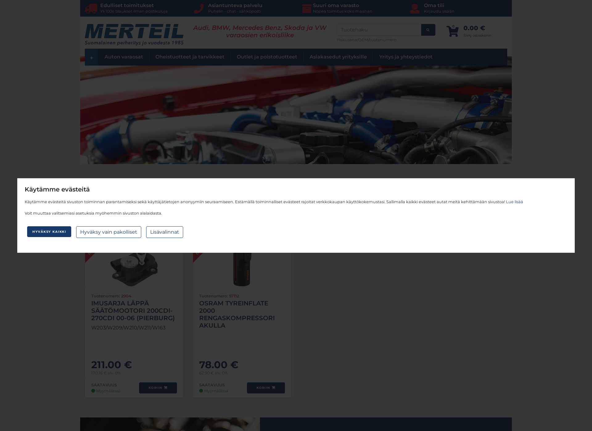 Screenshot for merteil.fi