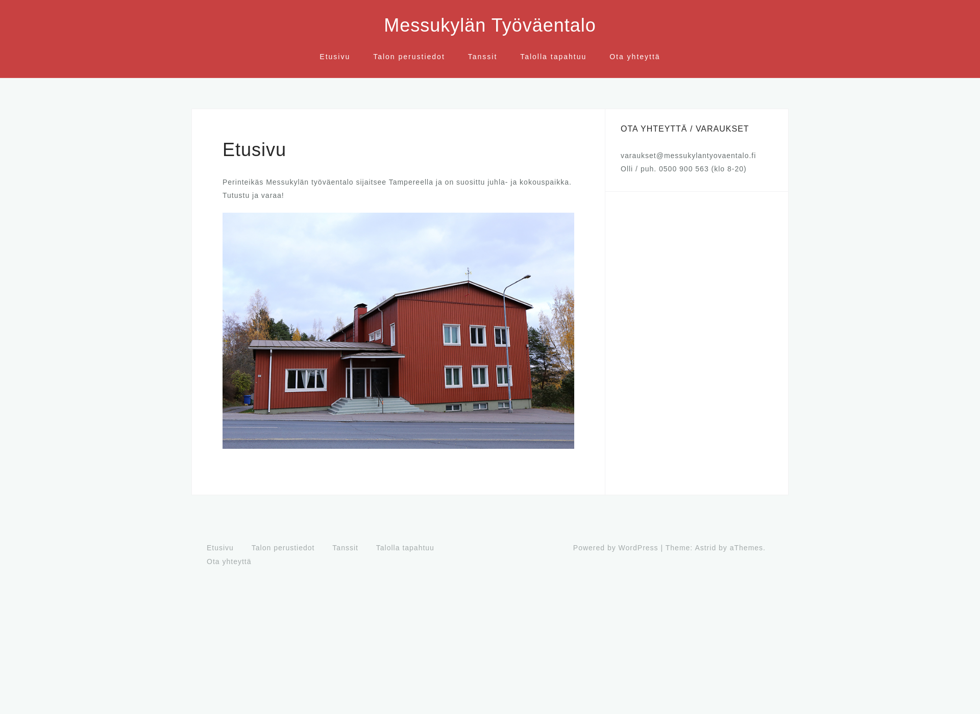 Skärmdump för messukylantyovaentalo.fi