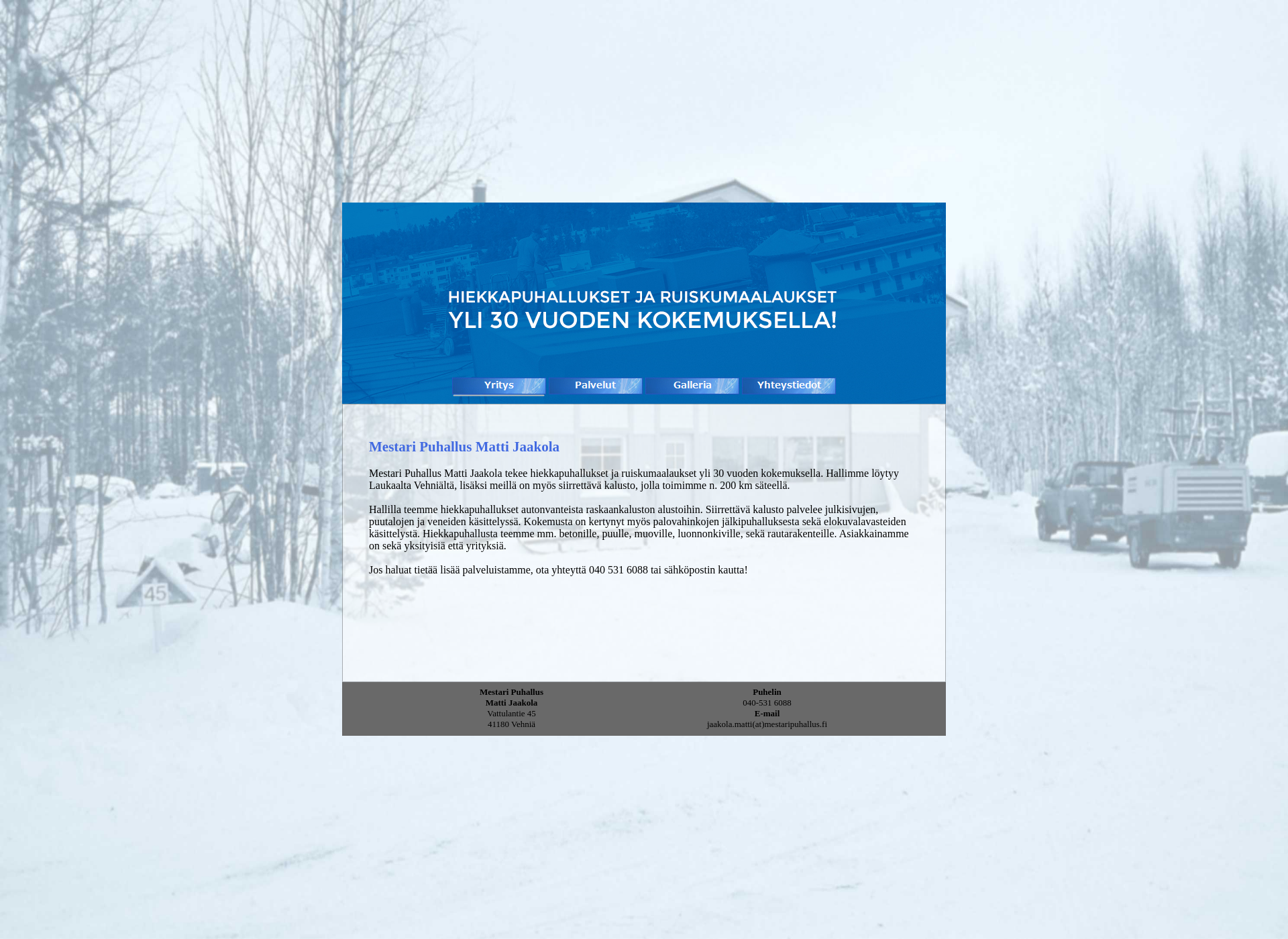 Screenshot for mestaripuhallus.fi