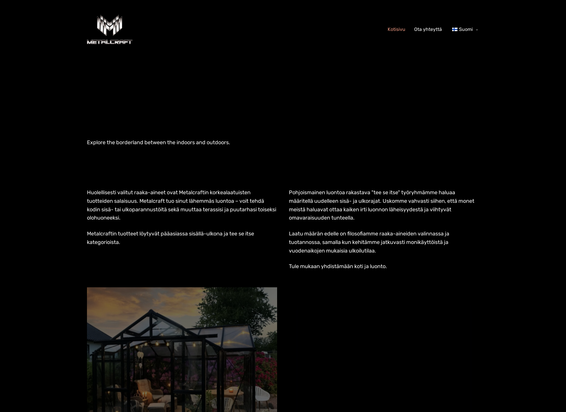 Skärmdump för metalcraft.fi