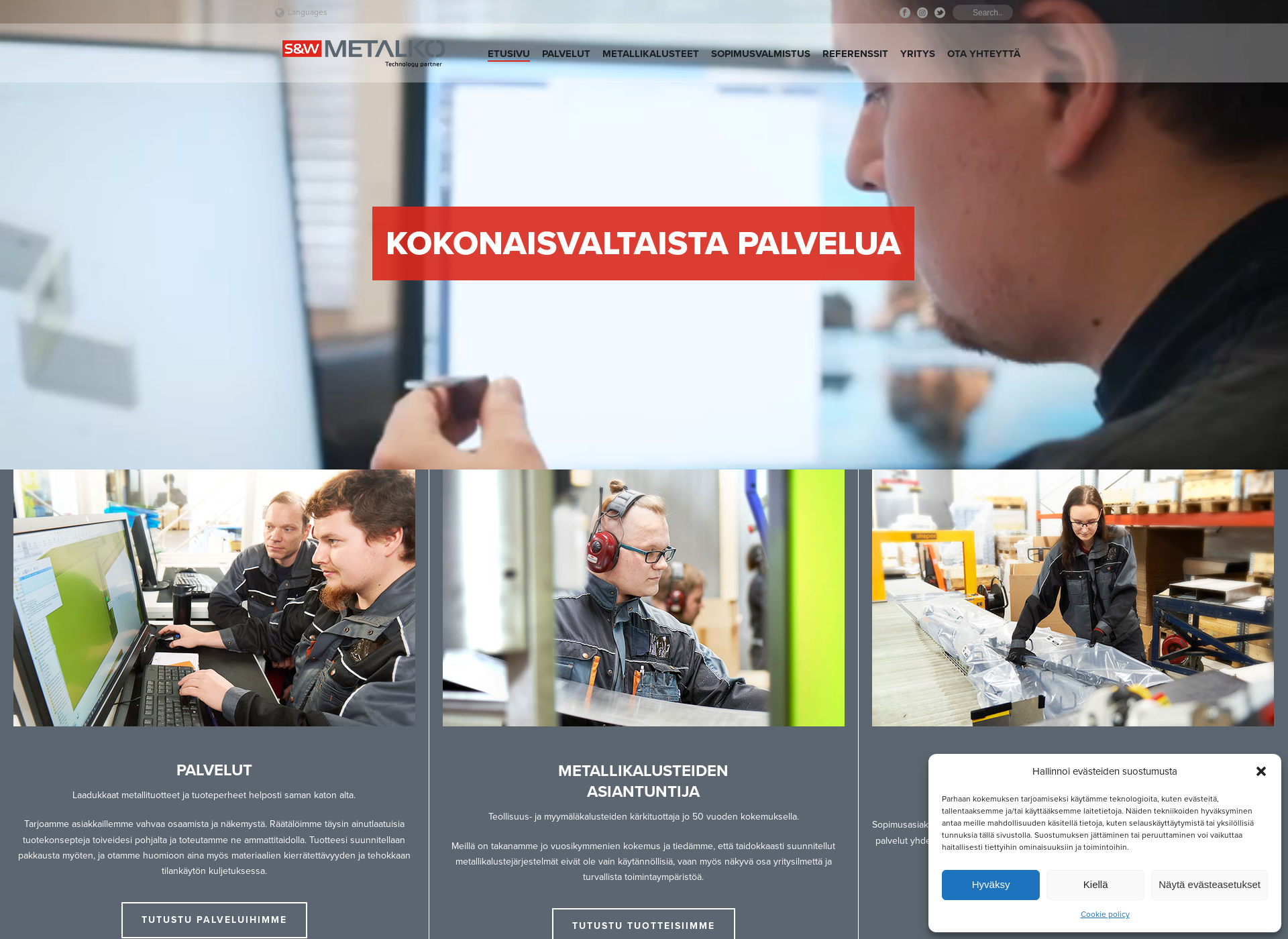 Screenshot for metalko.fi
