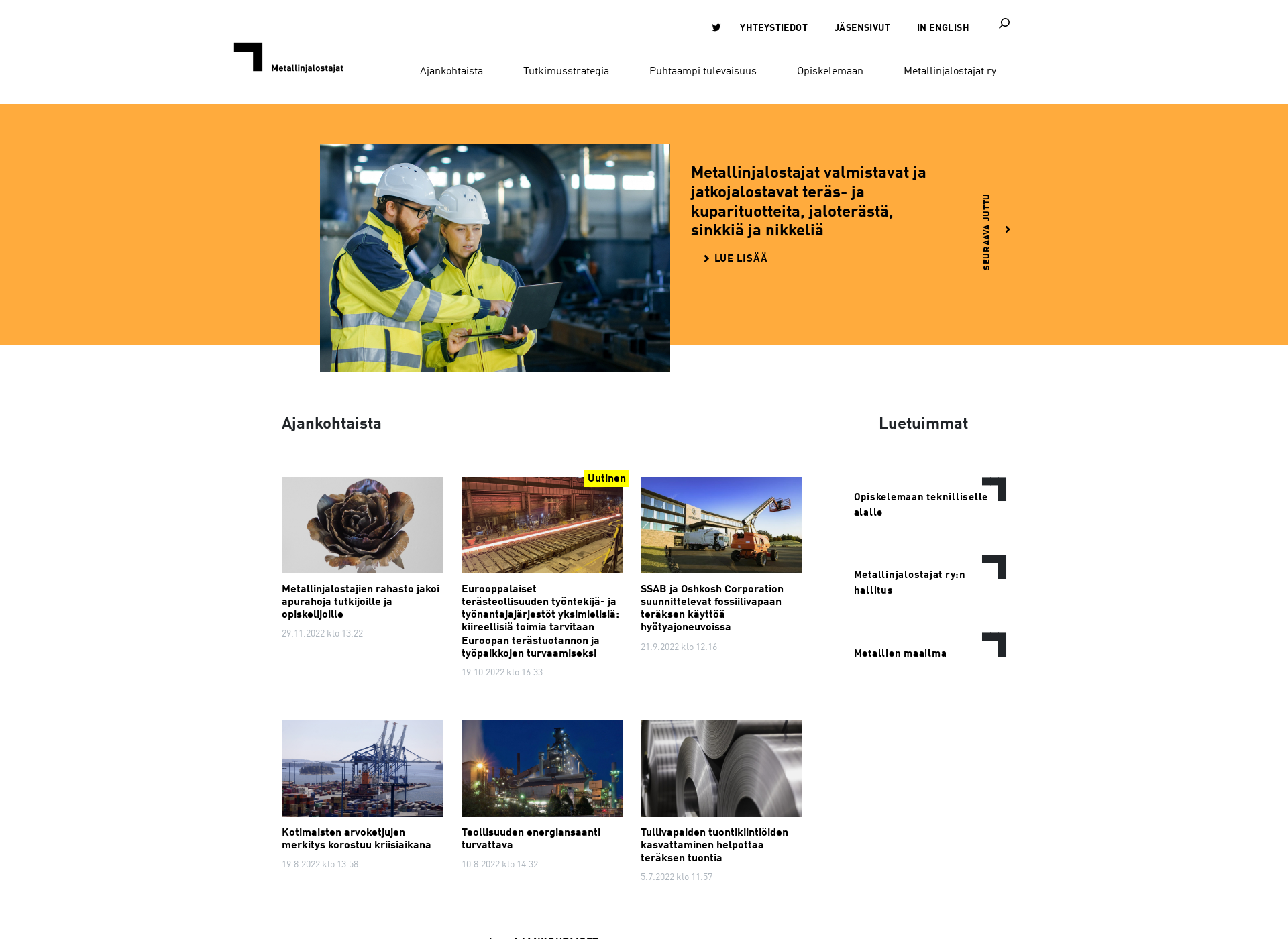 Screenshot for metallinjalostajat.fi