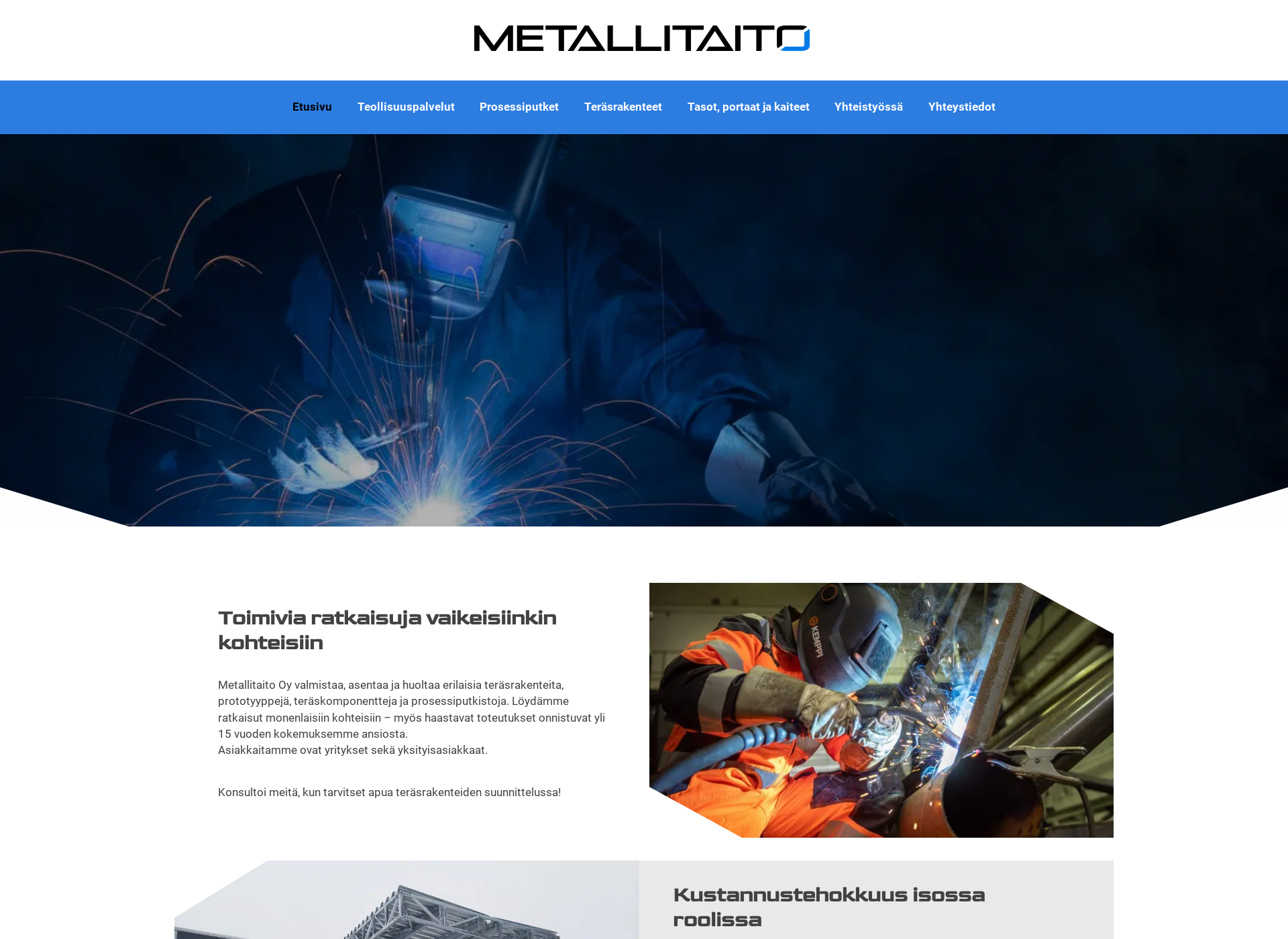 Skärmdump för metallitaito.fi