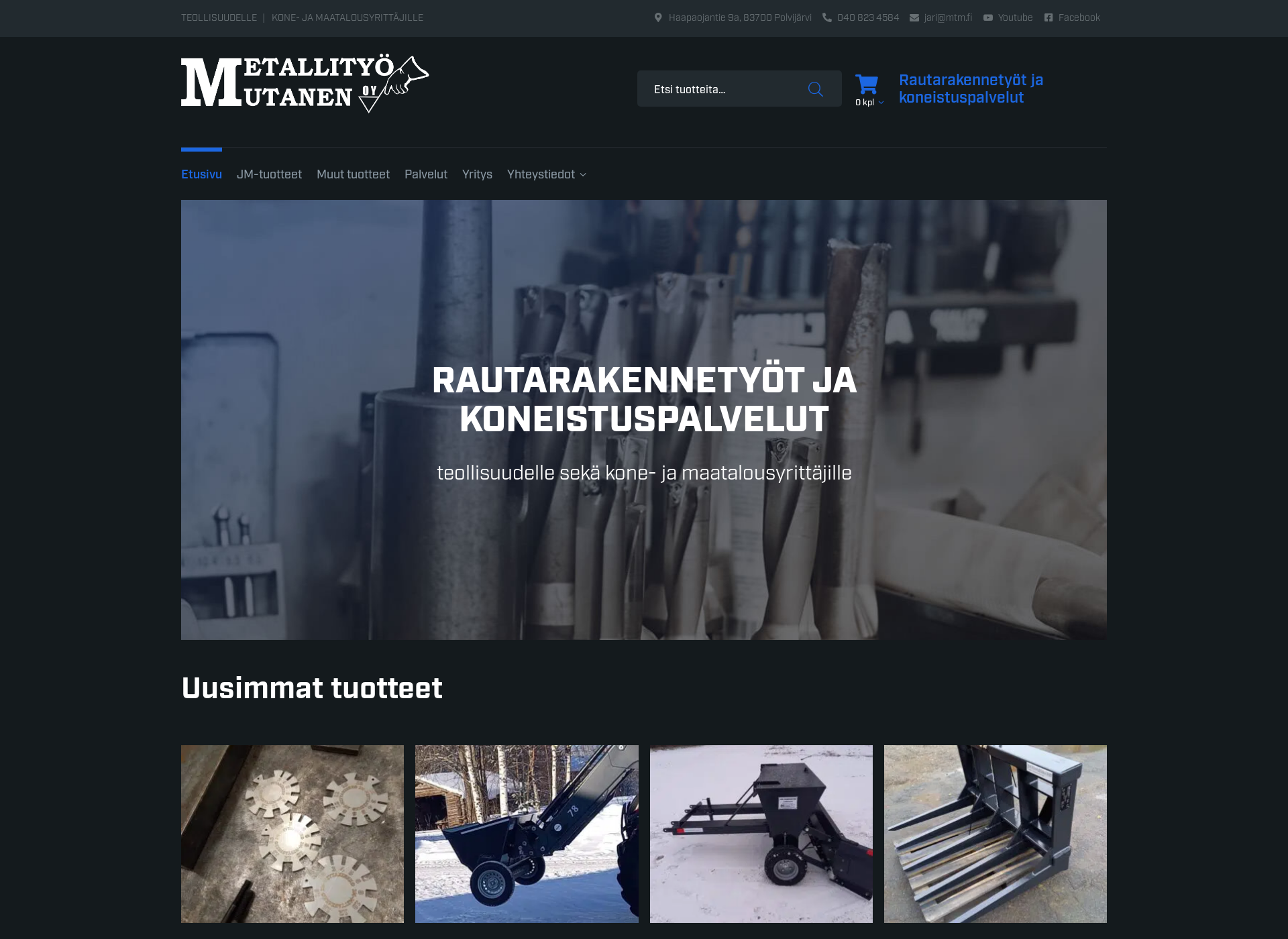 Skärmdump för metallityomutanen.fi