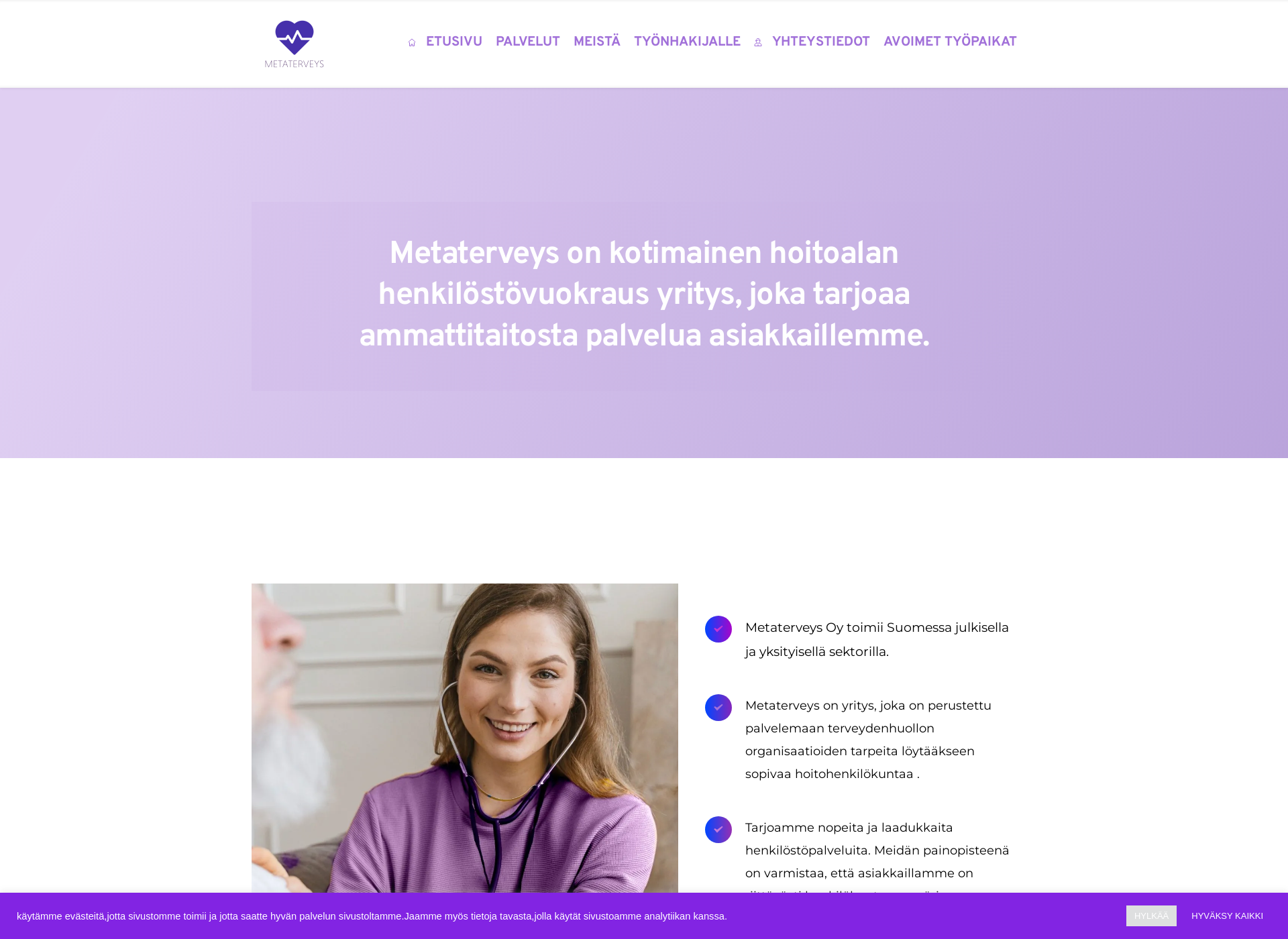 Screenshot for metaterveys.fi