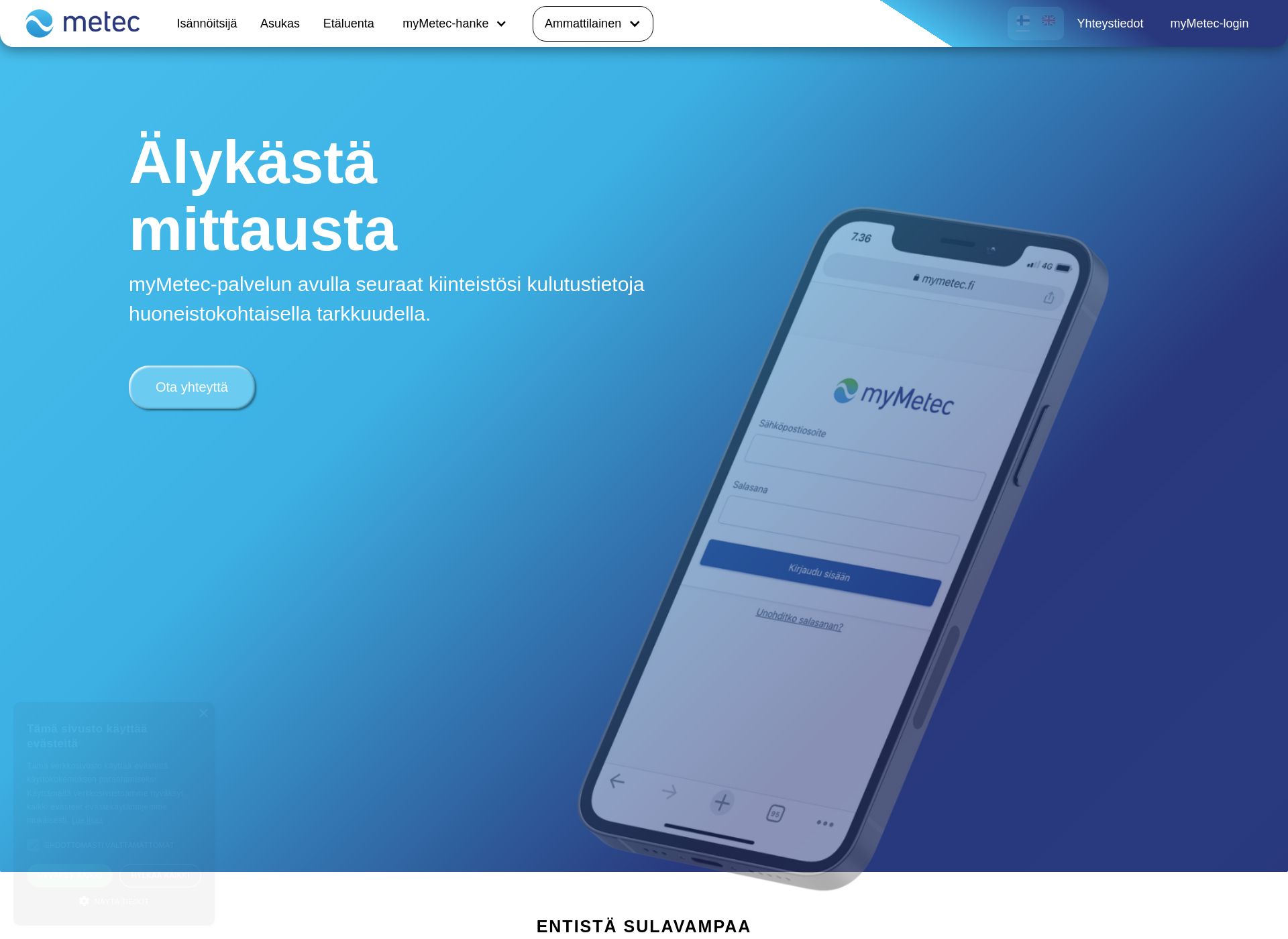 Screenshot for metec.fi