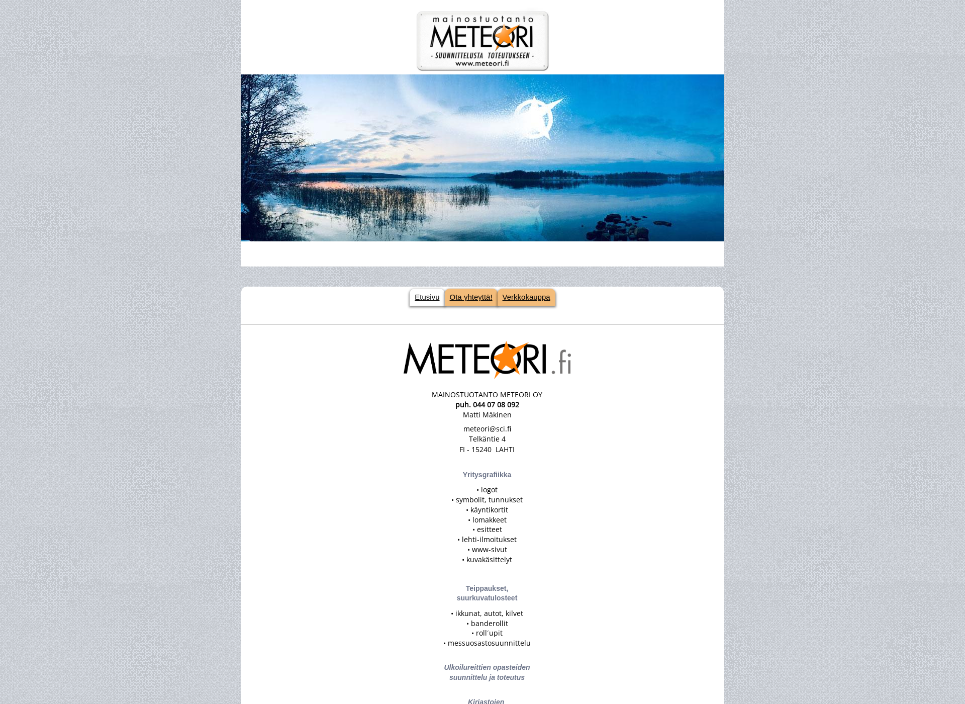 Screenshot for meteori.fi