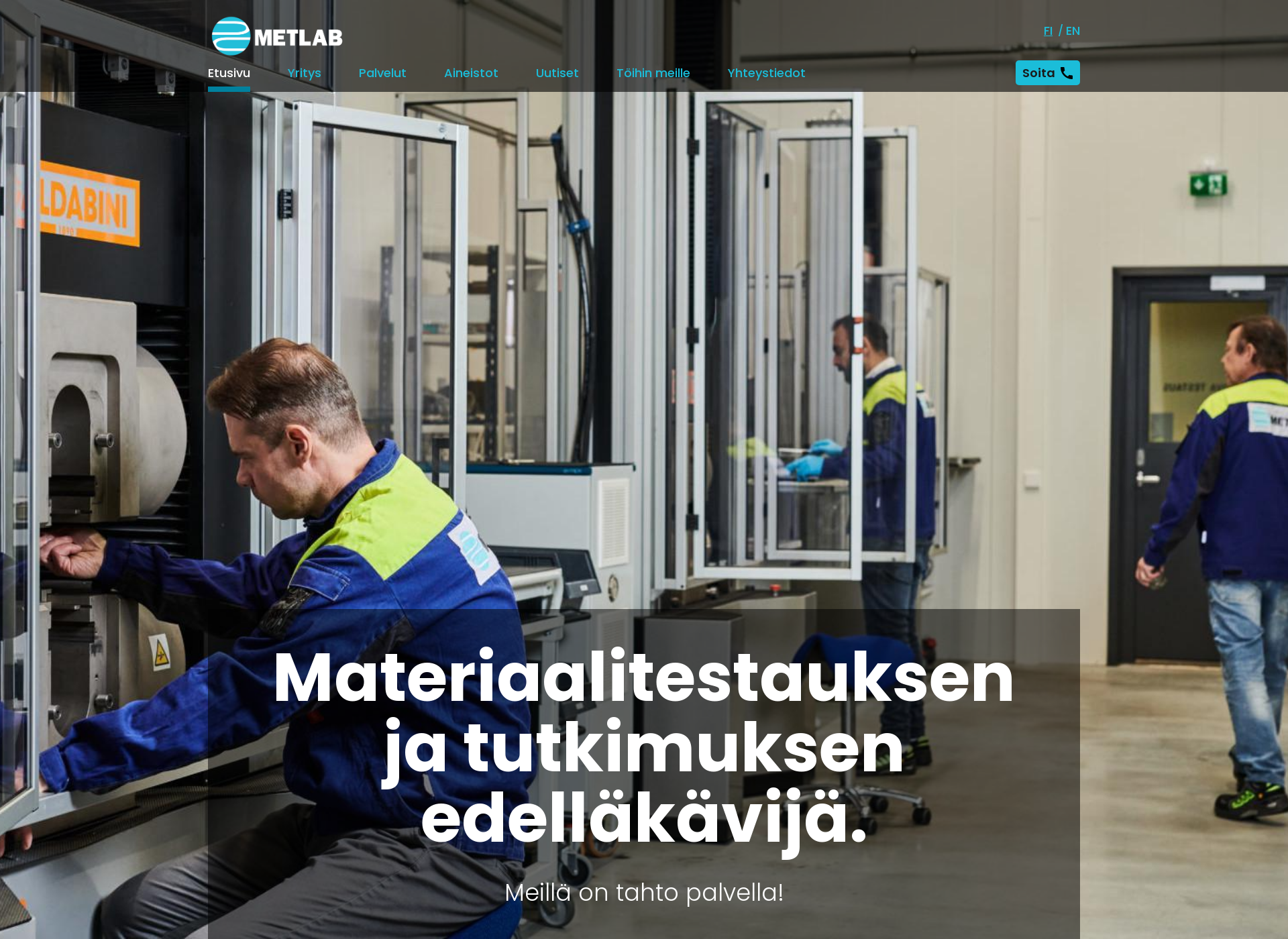 Skärmdump för metlab.fi