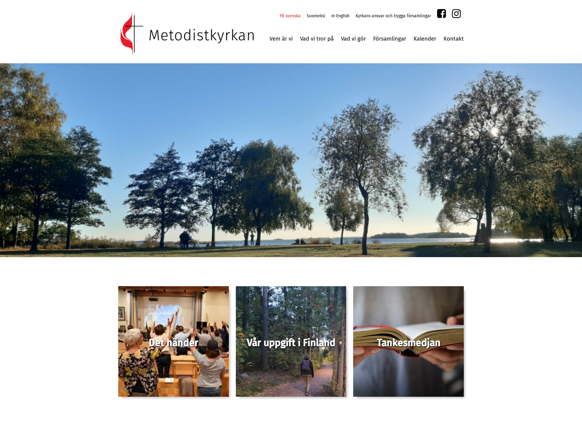 Screenshot for metodistkyrkan.fi