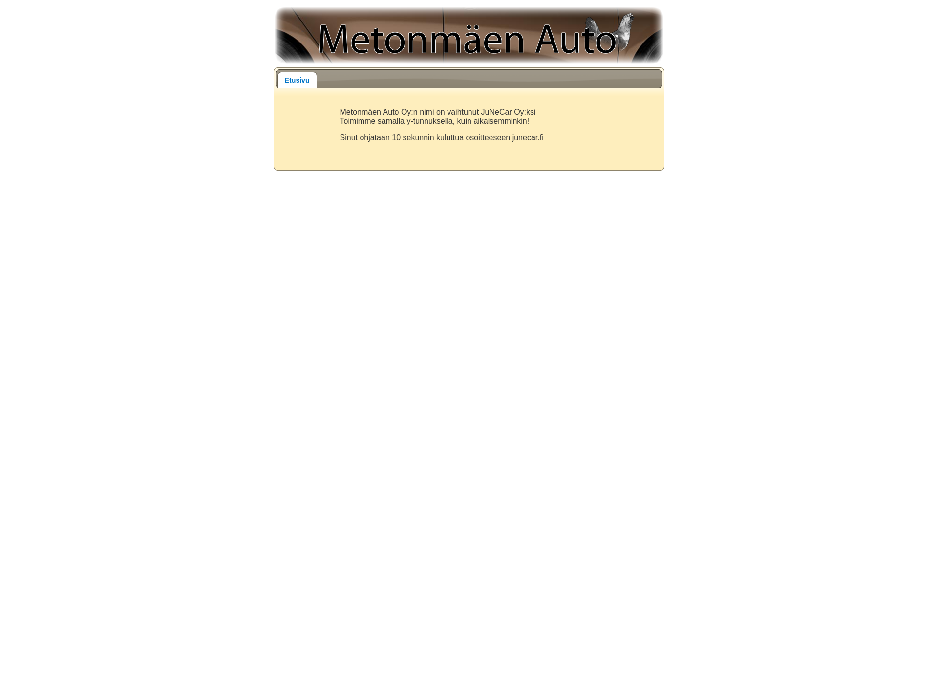 Skärmdump för metonmaenauto.fi