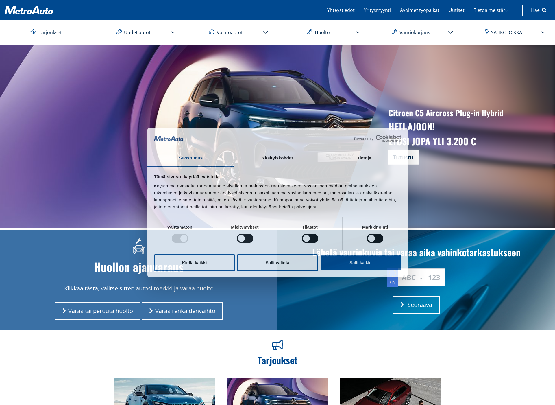 Screenshot for metrocar.fi