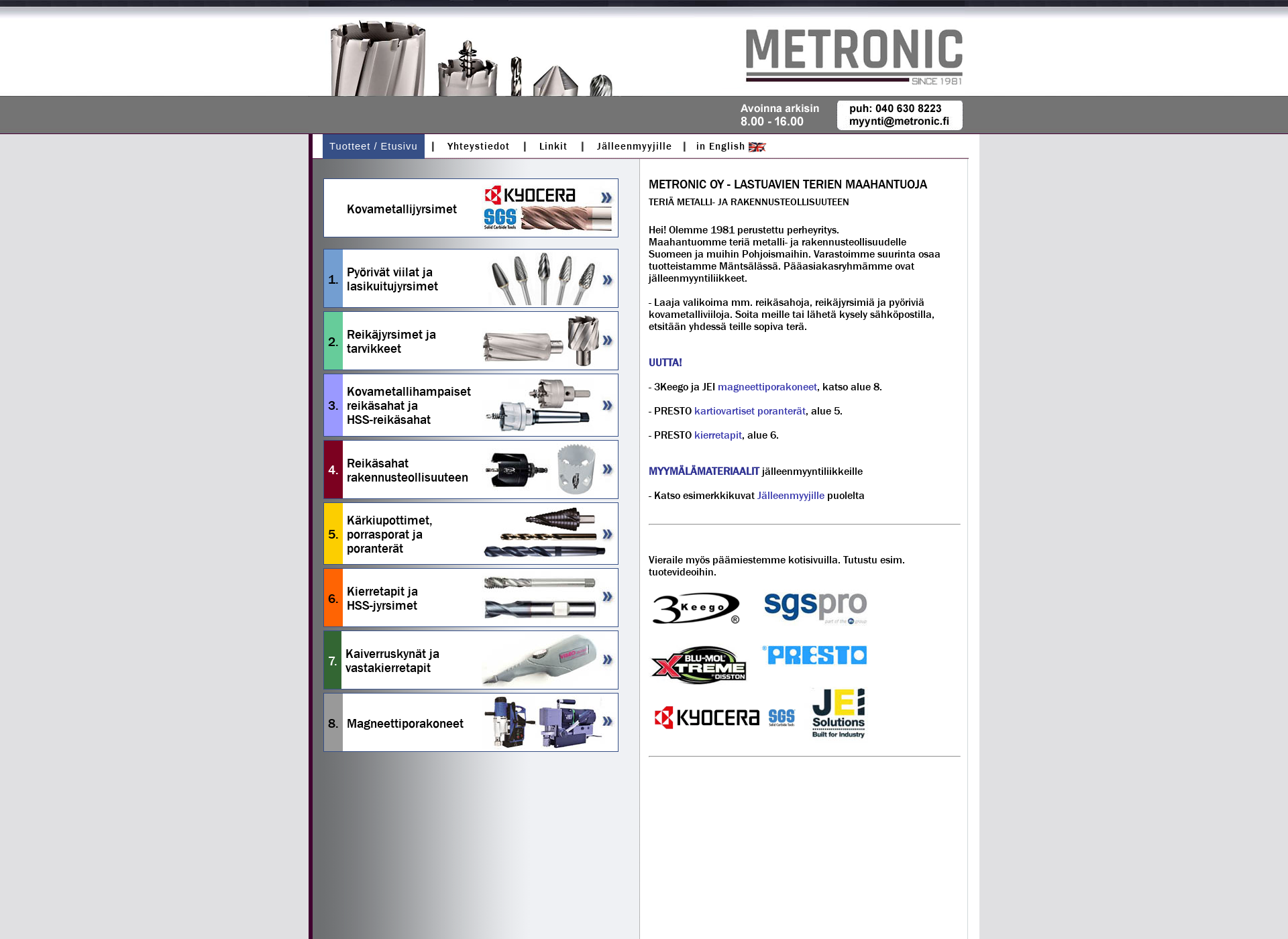 Screenshot for metronic.fi