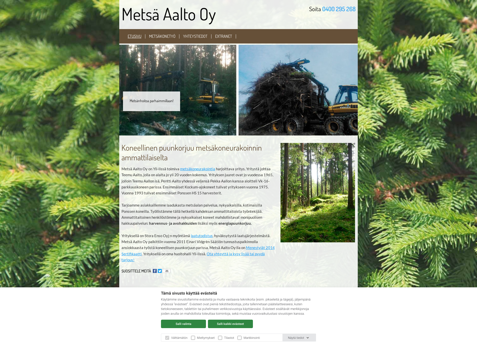 Screenshot for metsa-aalto.fi