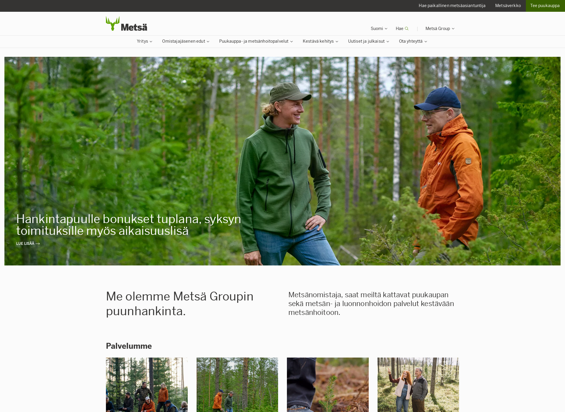 Screenshot for metsaforest.fi