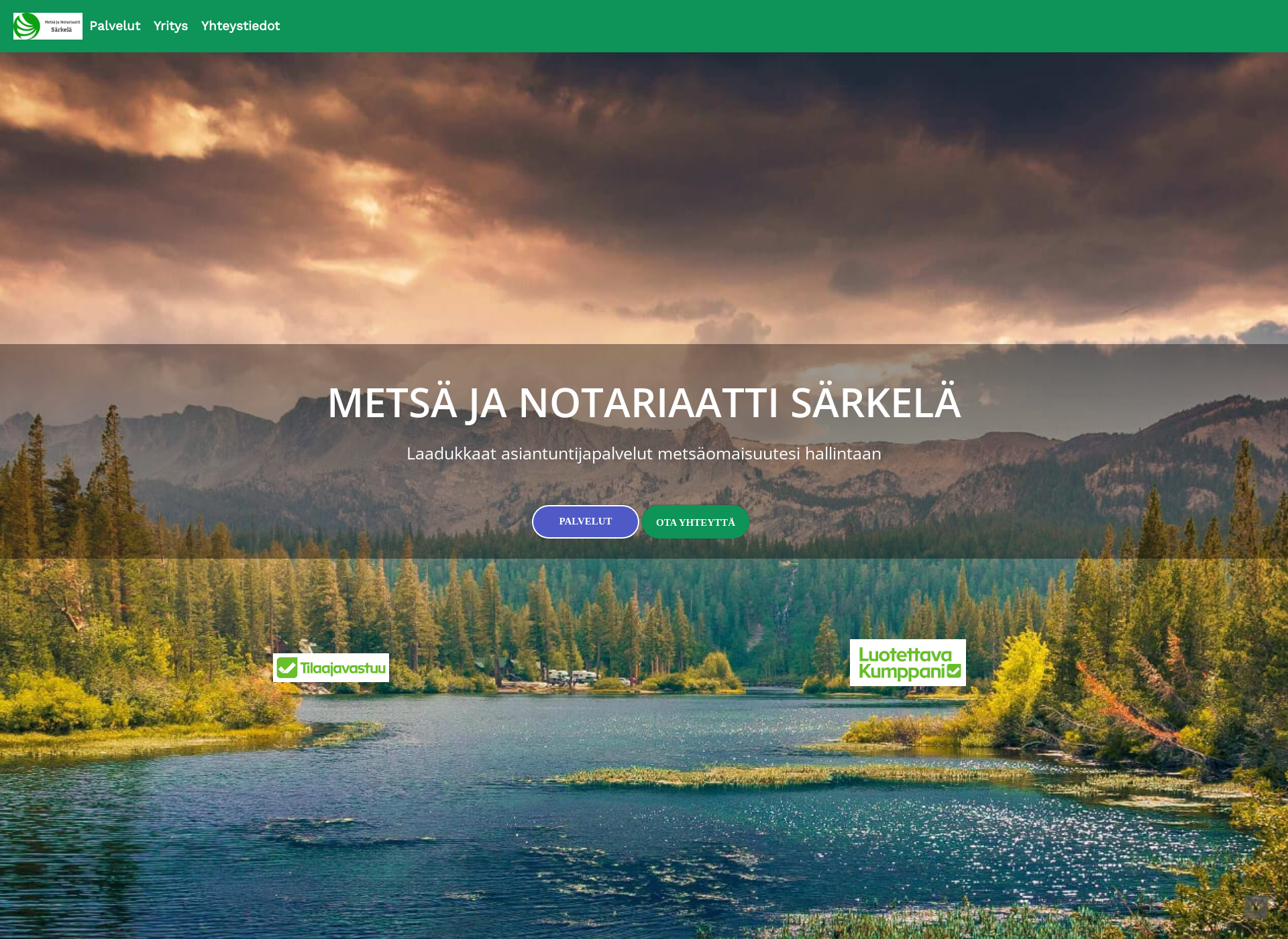 Skärmdump för metsajanotariaatti.fi
