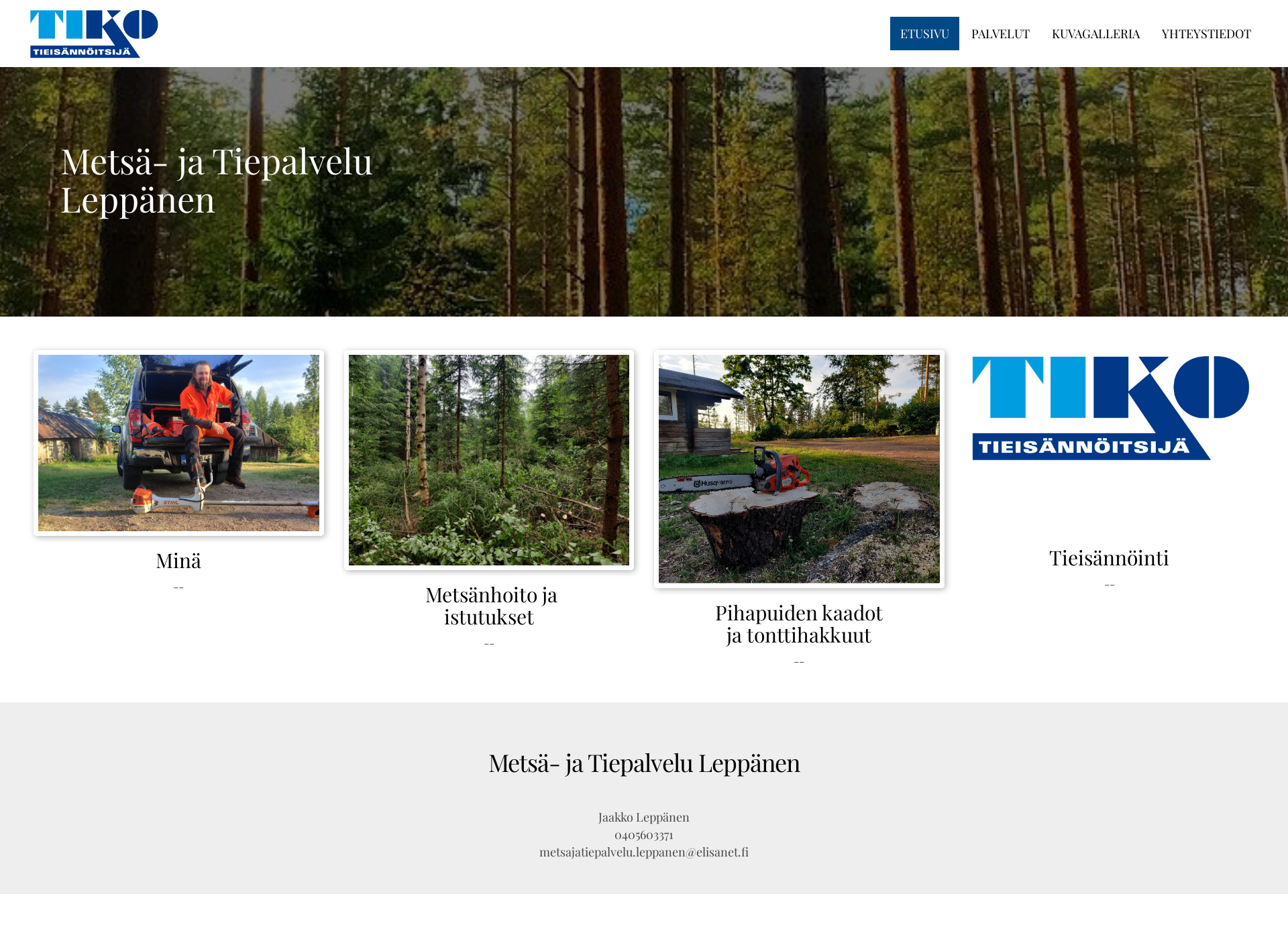 Screenshot for metsajatiepalvelu.fi