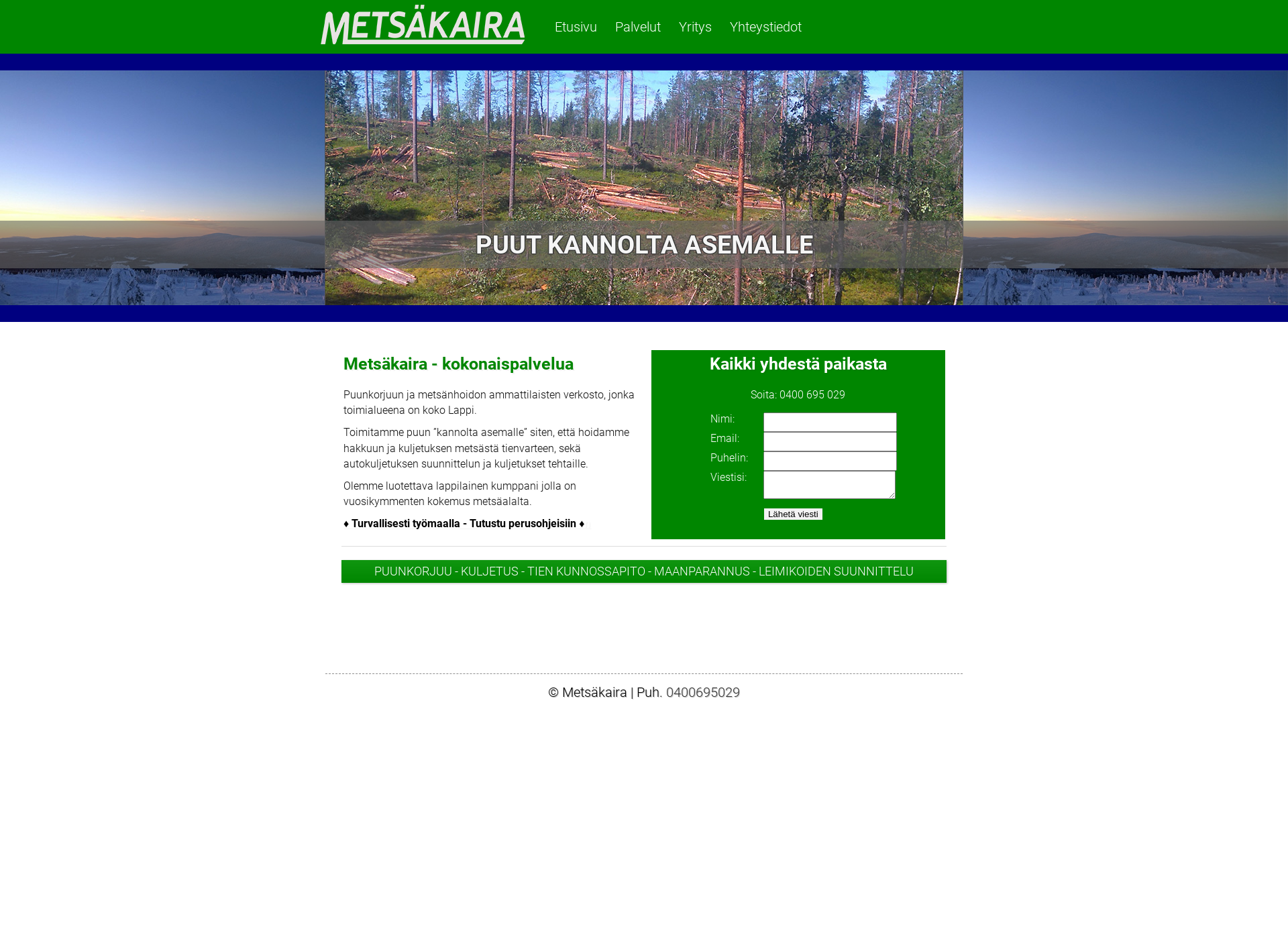 Screenshot for metsakaira.fi