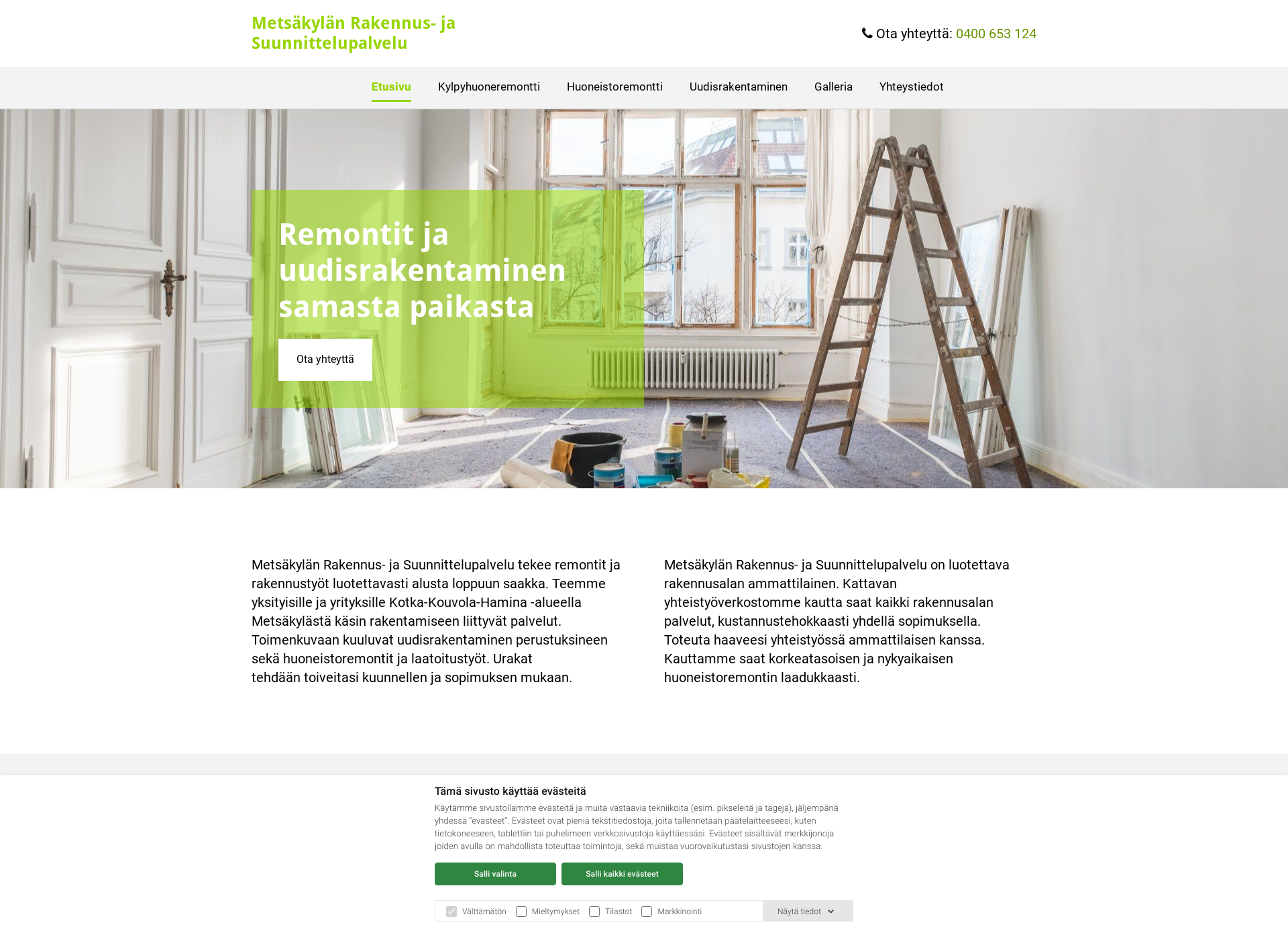 Screenshot for metsakylanrakennus.fi