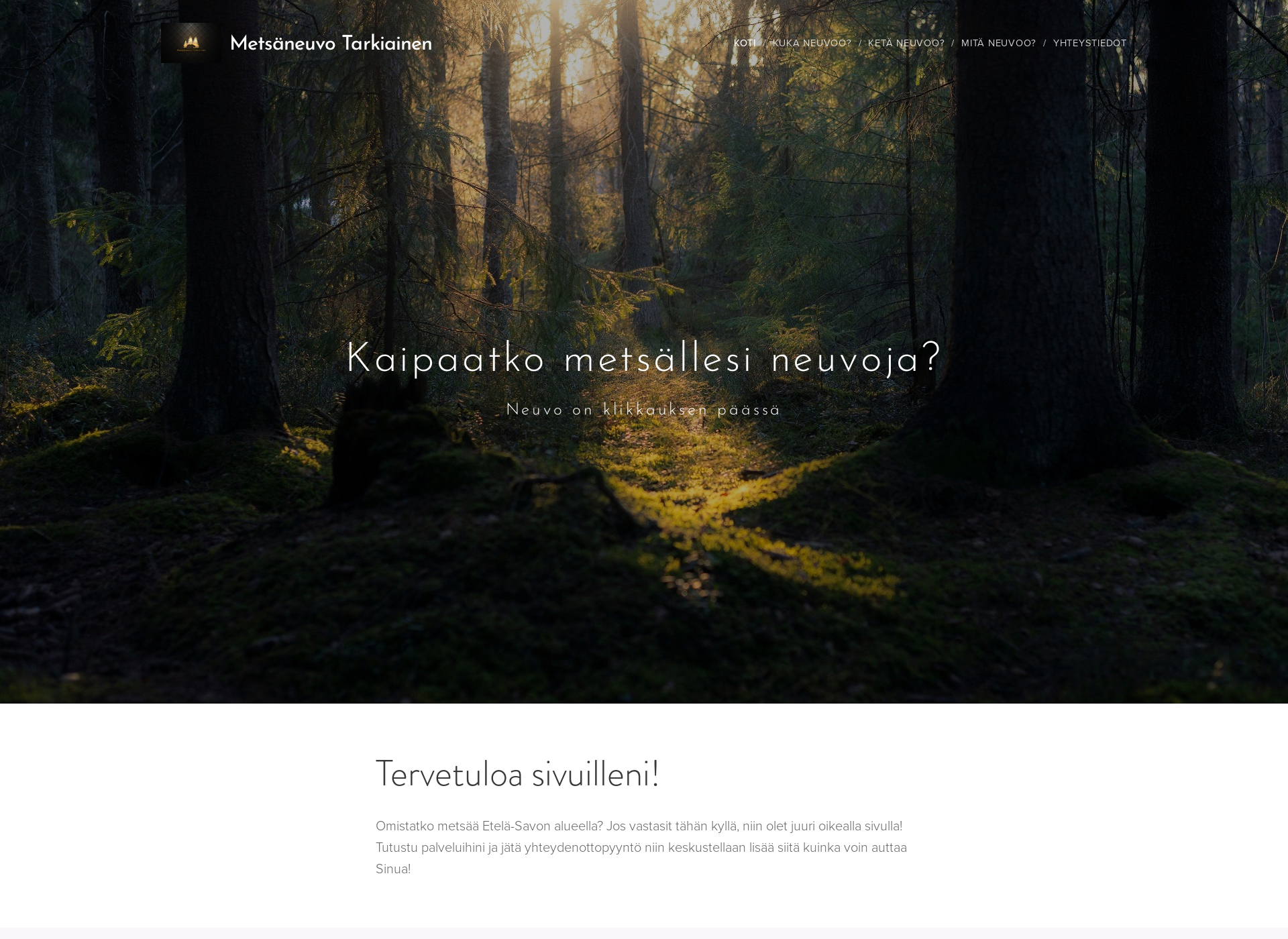 Skärmdump för metsaneuvo.fi