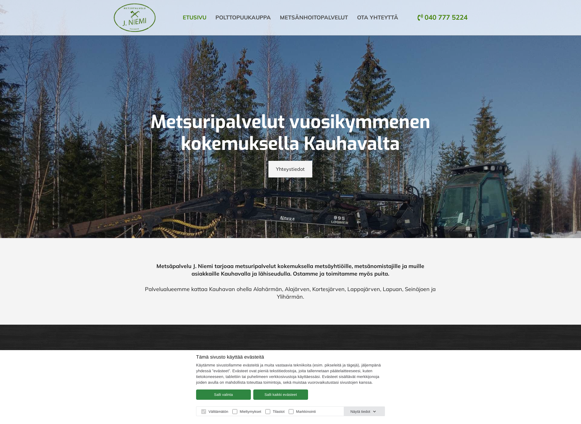 Skärmdump för metsanrenki.fi