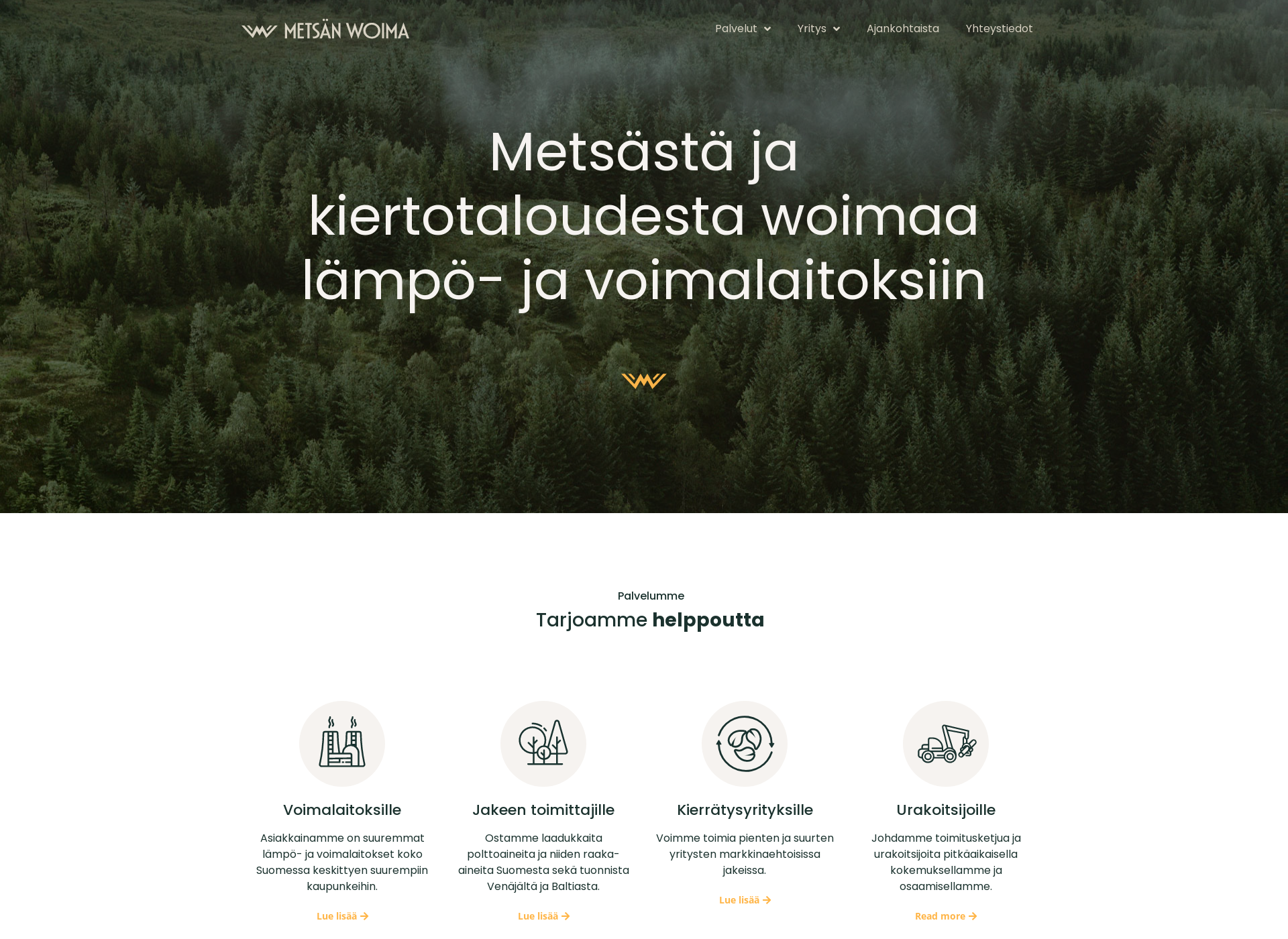 Screenshot for metsanvoima.fi