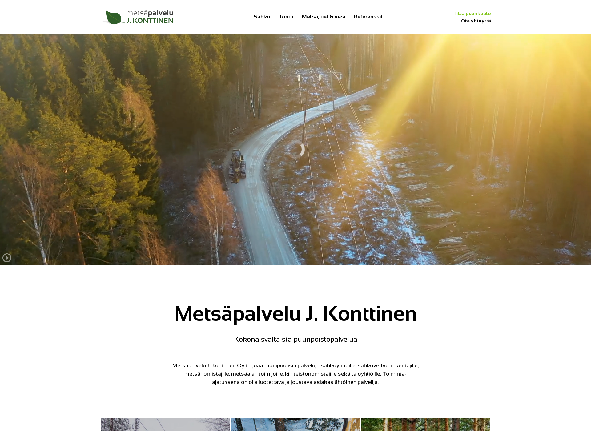 Skärmdump för metsapalvelukonttinen.fi