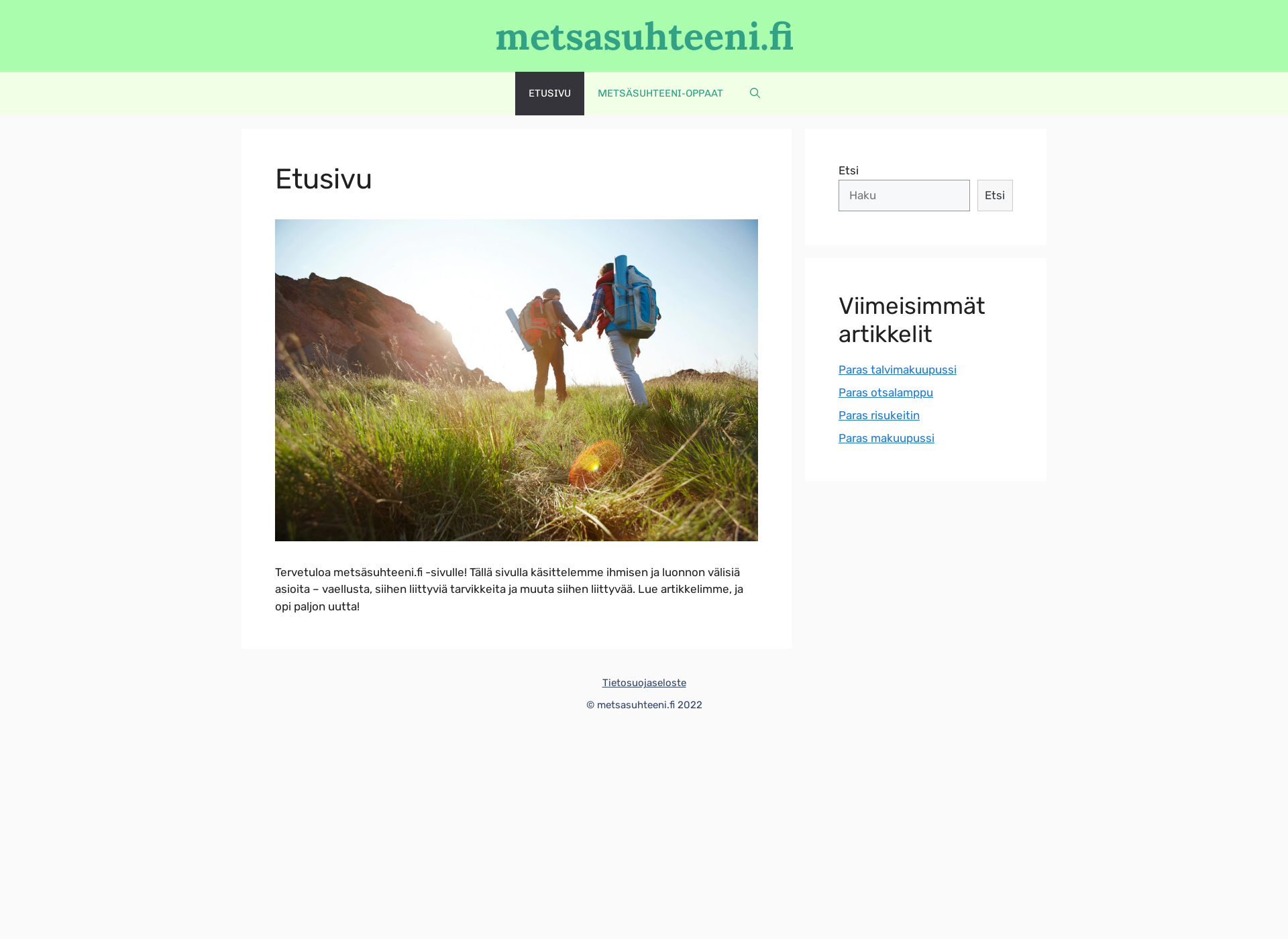 Screenshot for metsasuhteeni.fi