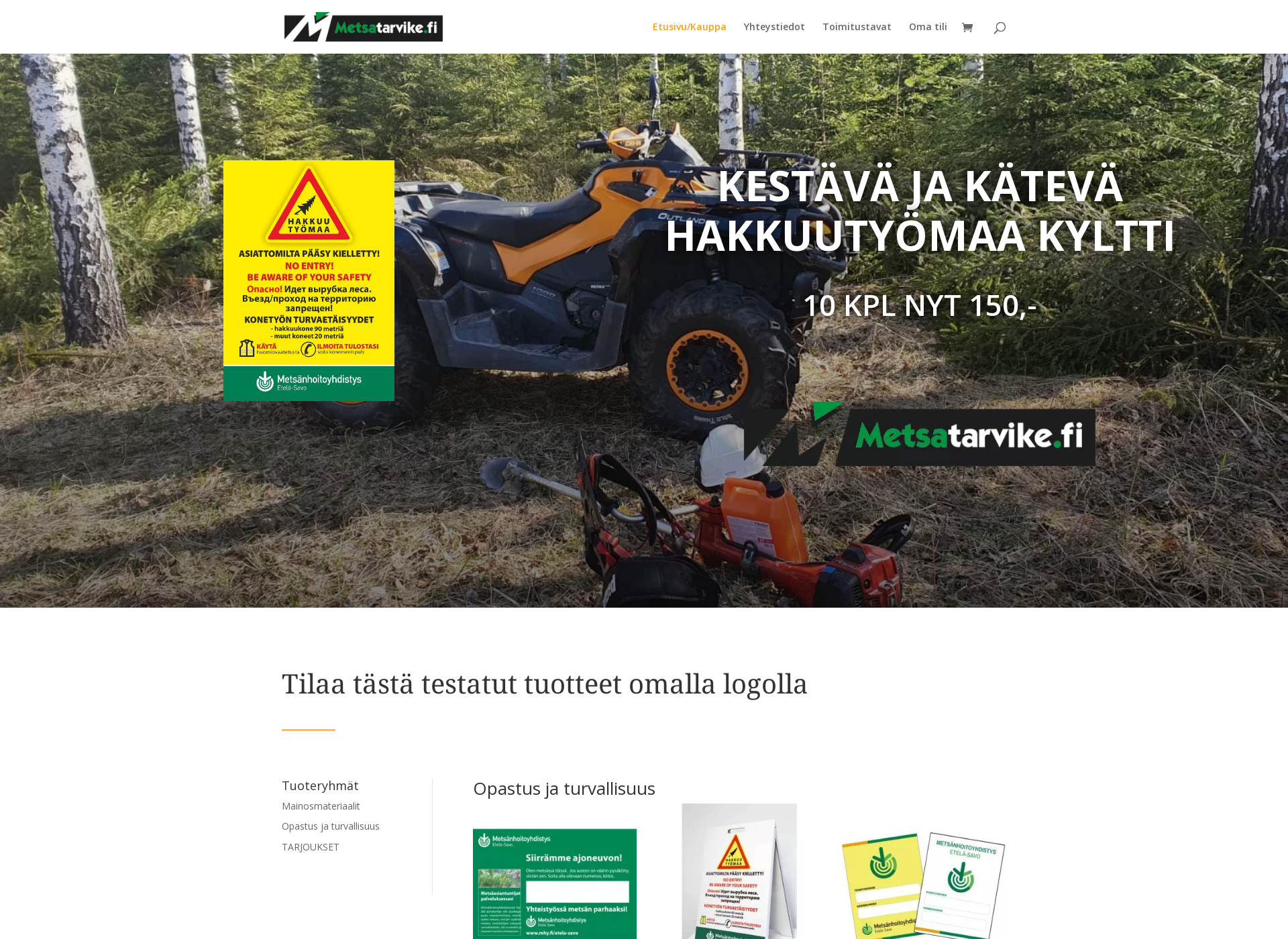 Skärmdump för metsatarvike.fi
