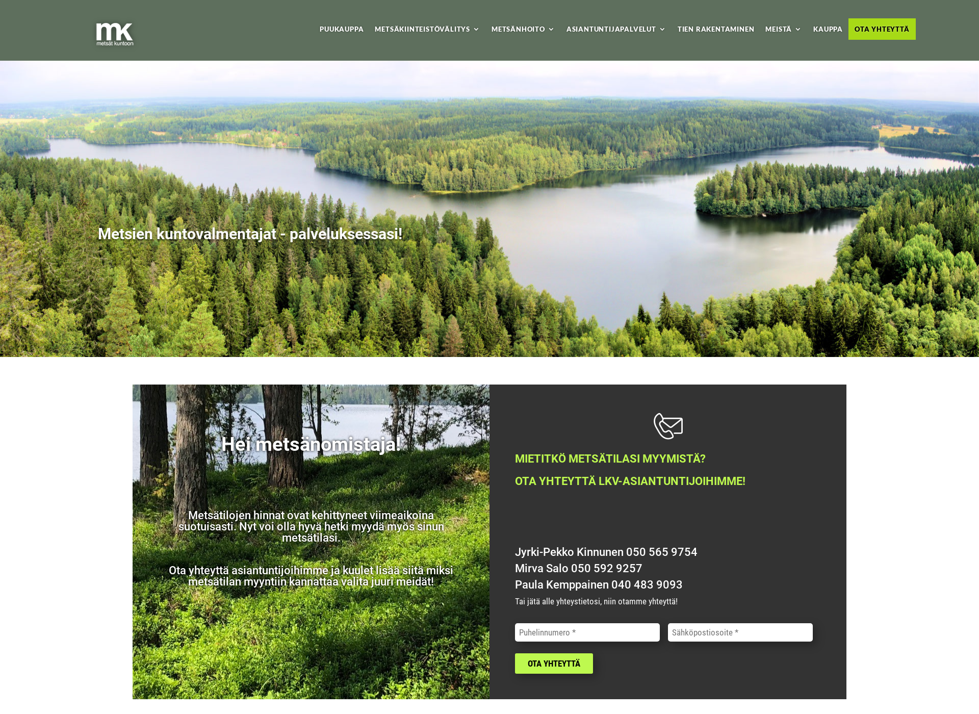 Skärmdump för metsatkuntoon.fi