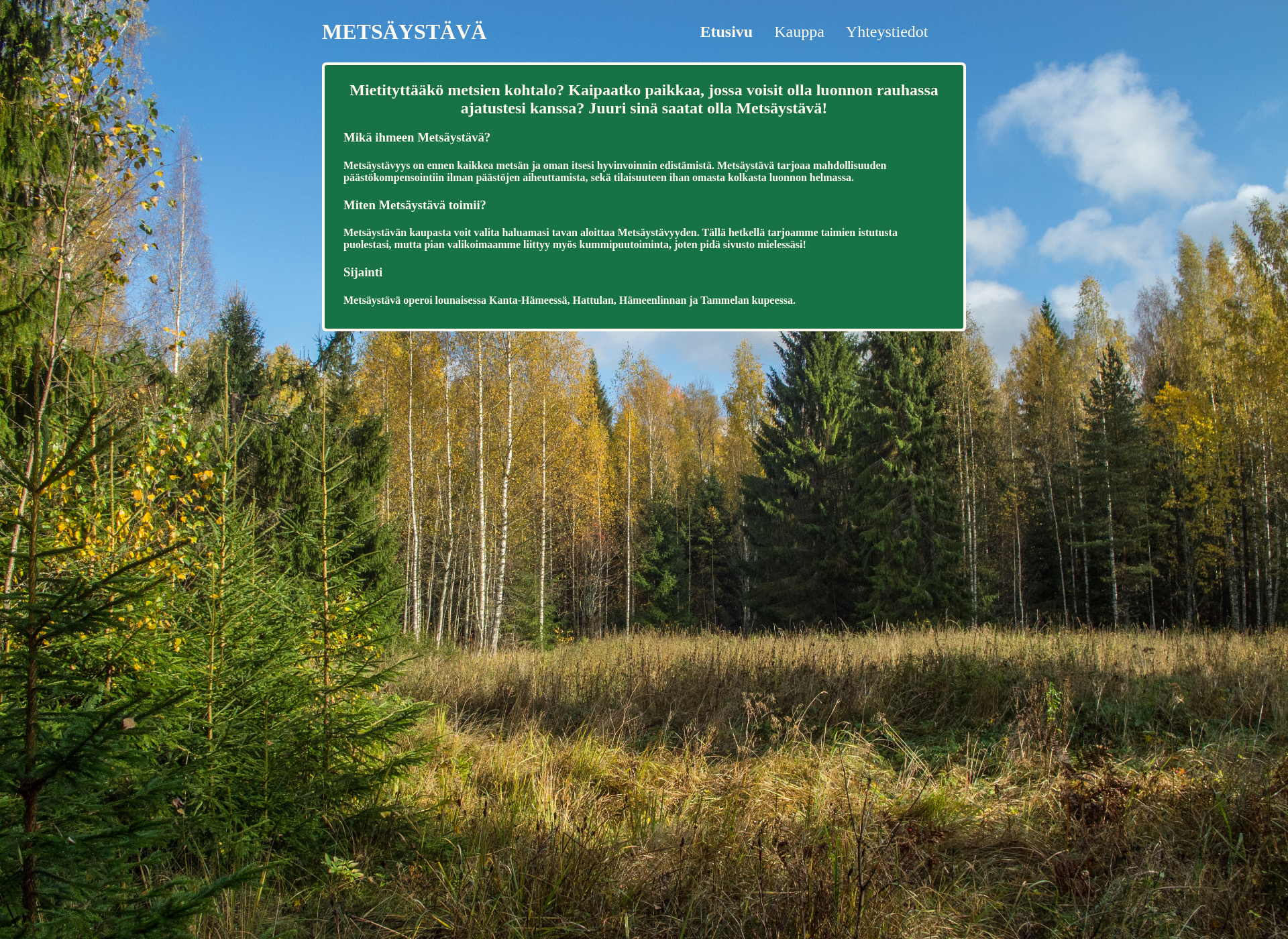 Screenshot for metsaystava.fi