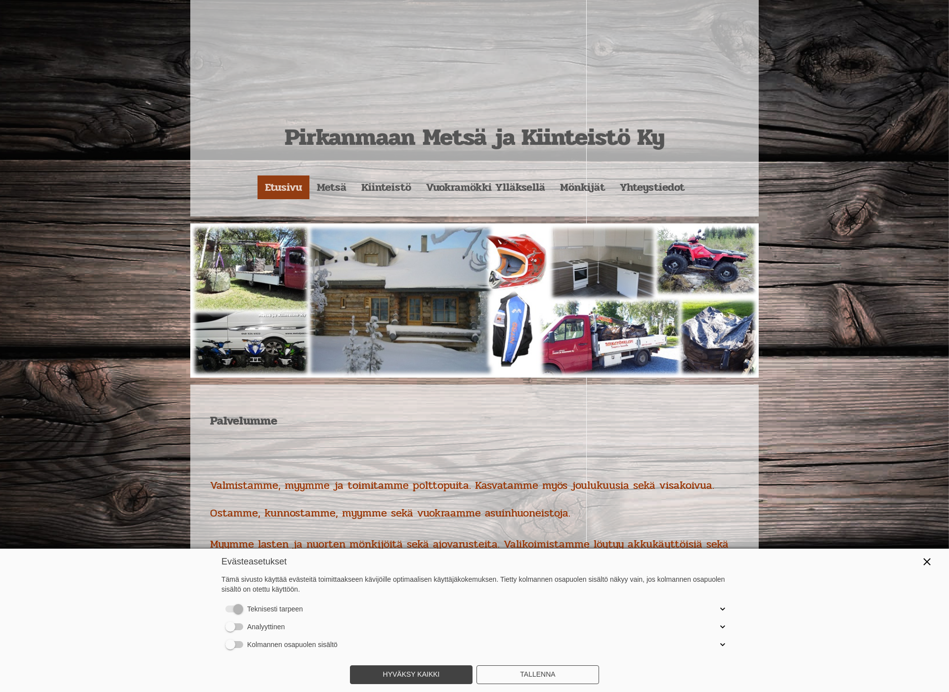 Screenshot for metsäjakiinteistö.fi