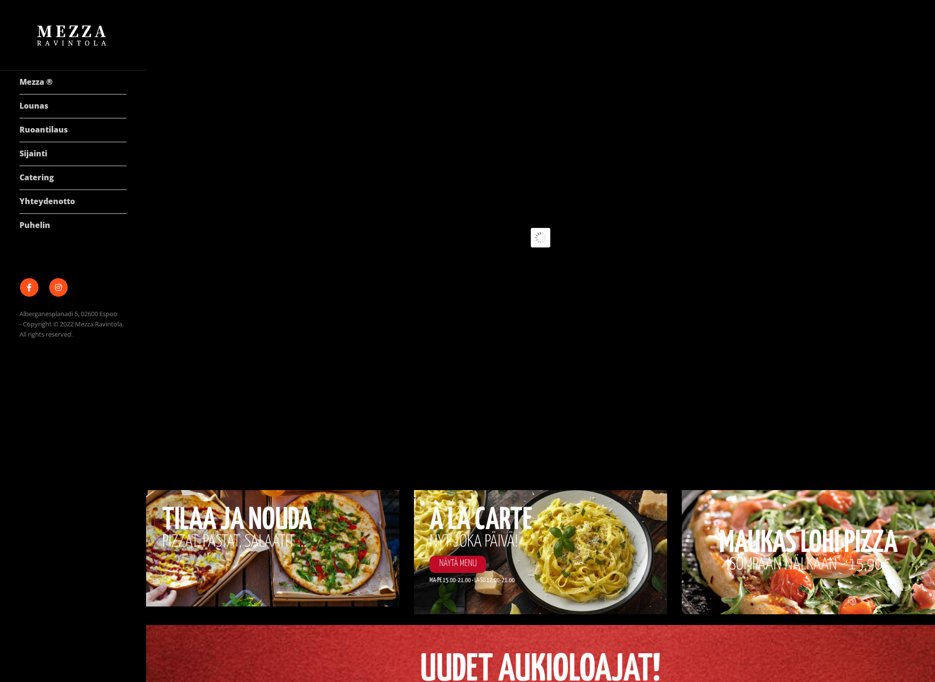 Skärmdump för mezza.fi