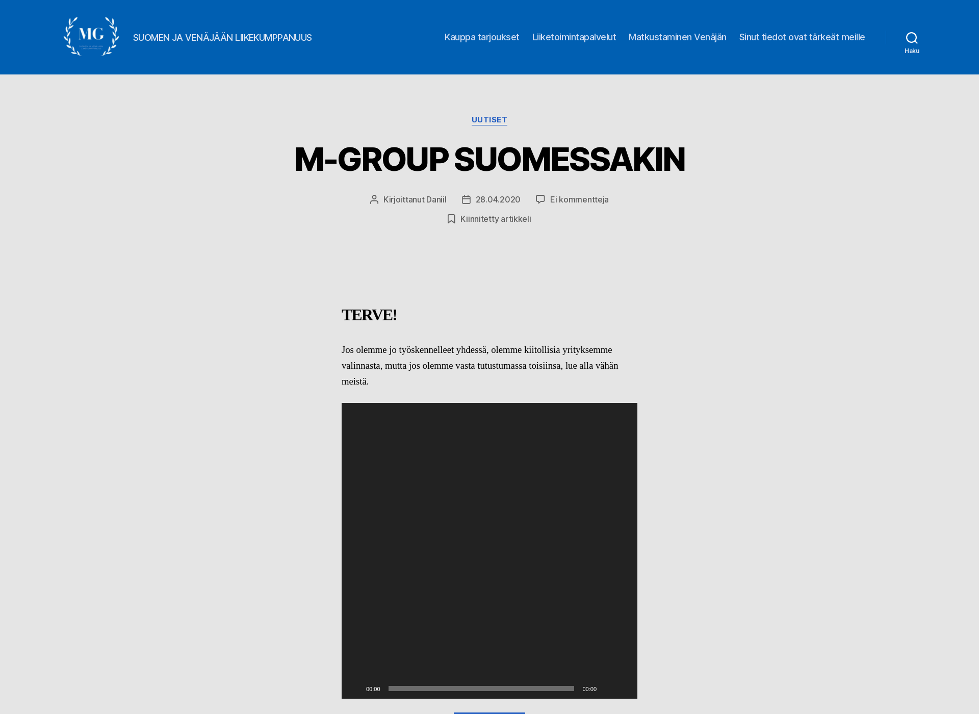 Skärmdump för mgroup.fi