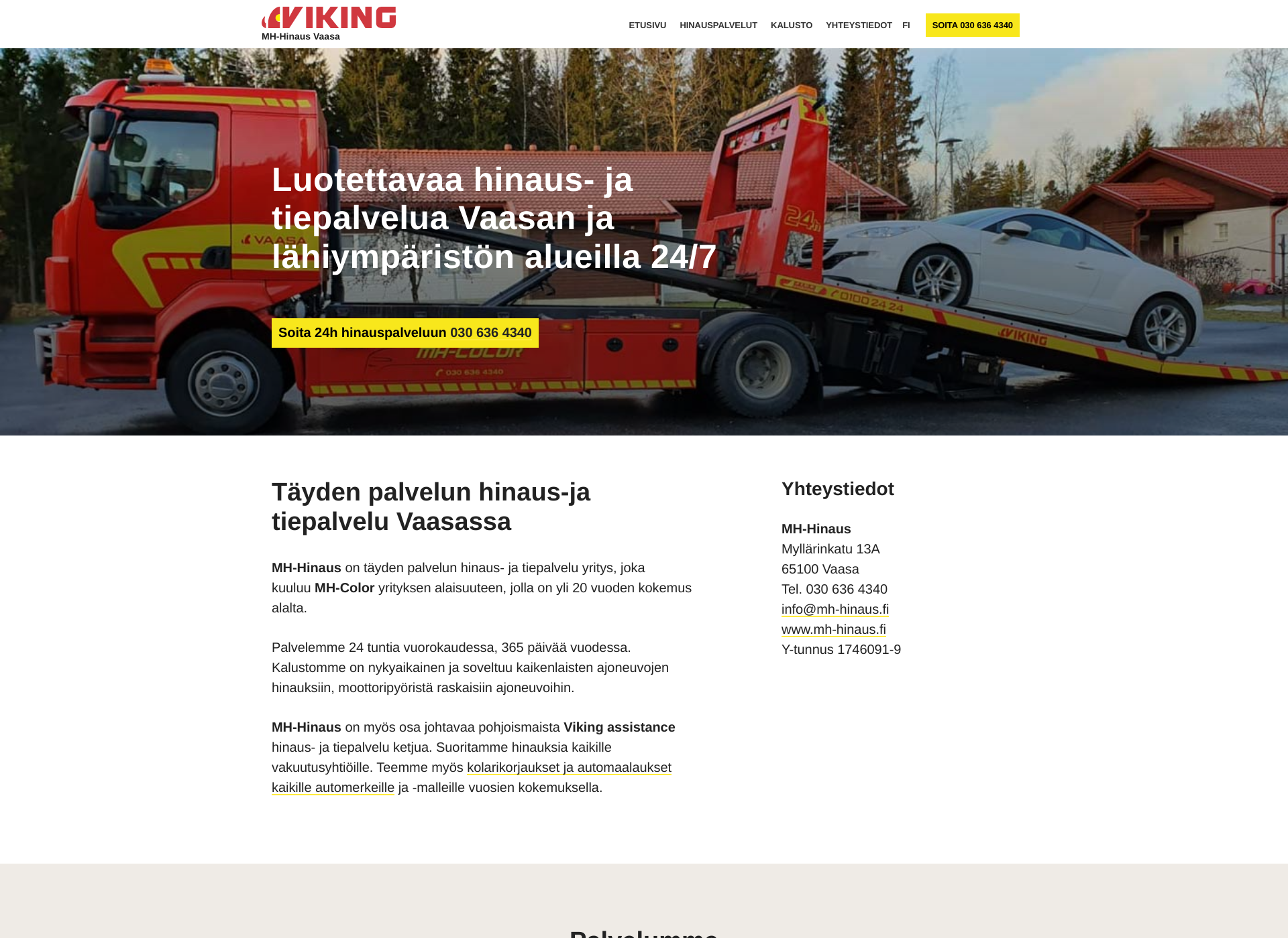 Screenshot for mh-hinaus.fi