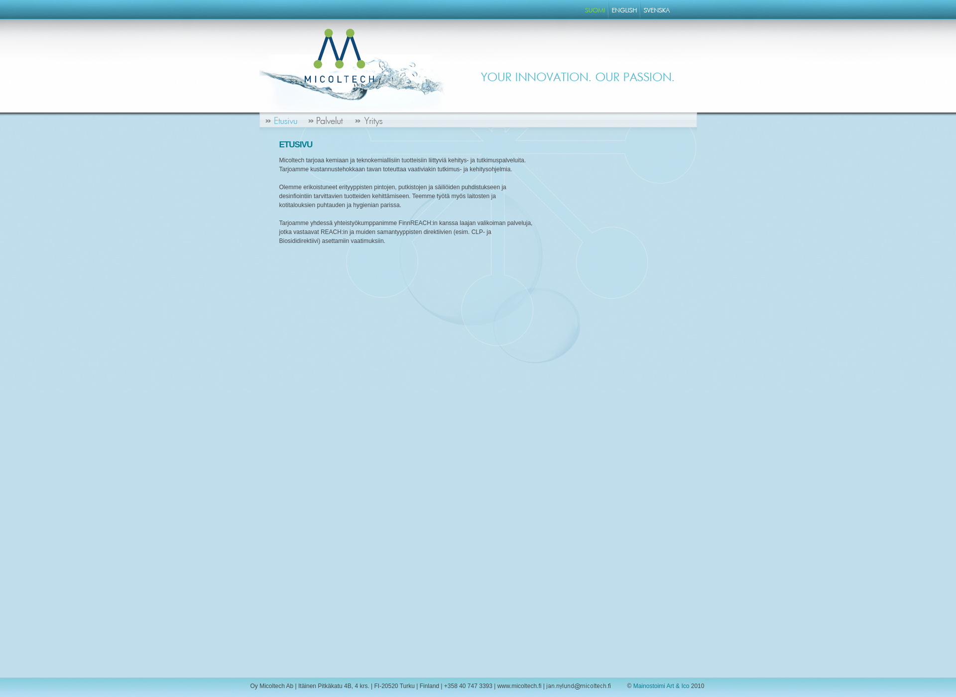 Screenshot for micoltech.fi