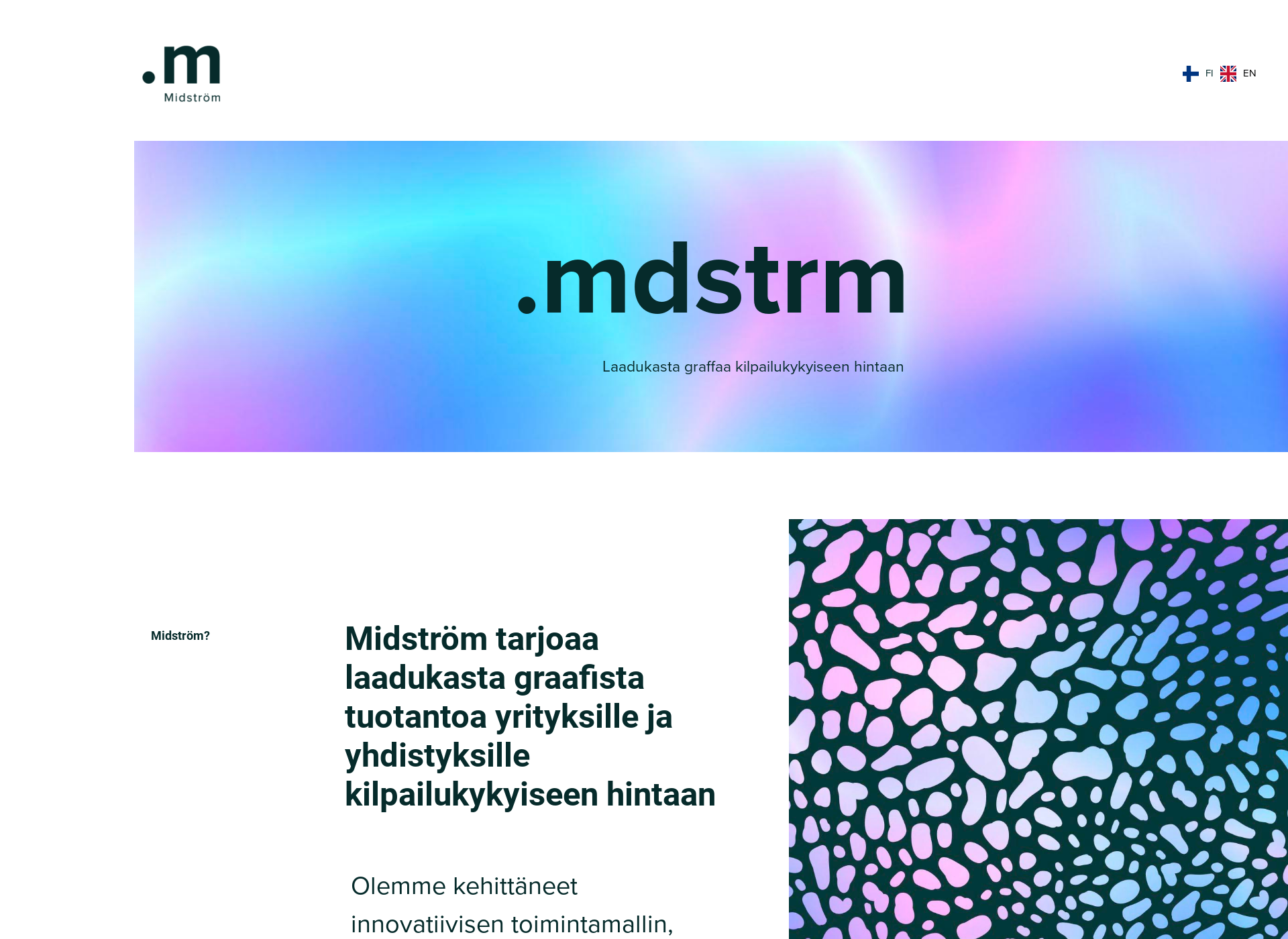 Skärmdump för midstrom.fi