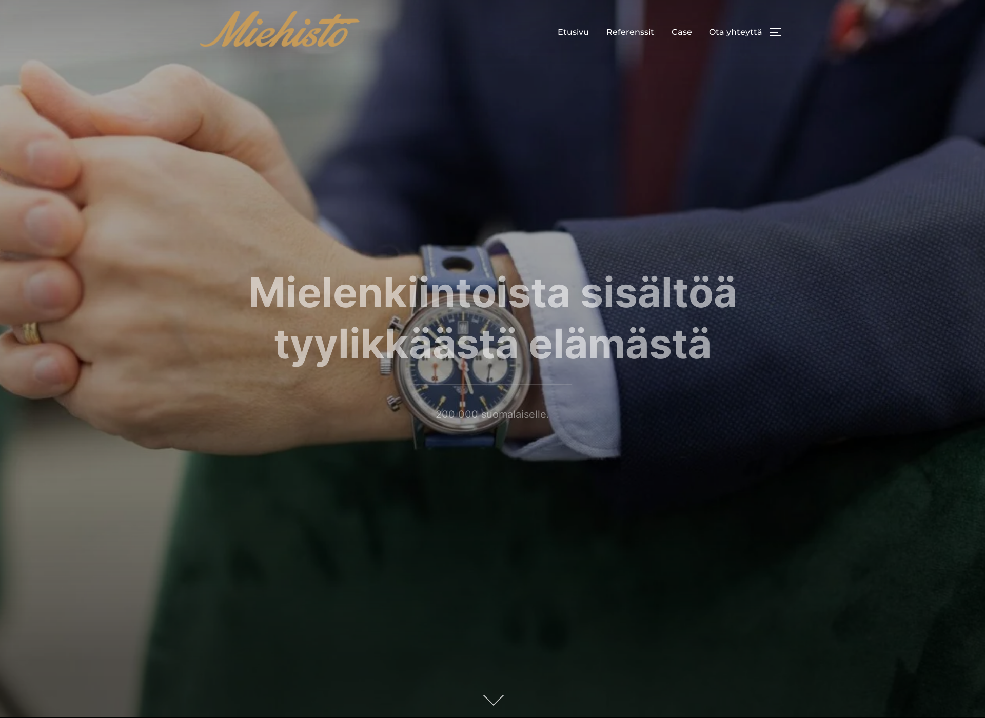 Skärmdump för miehistomedia.fi