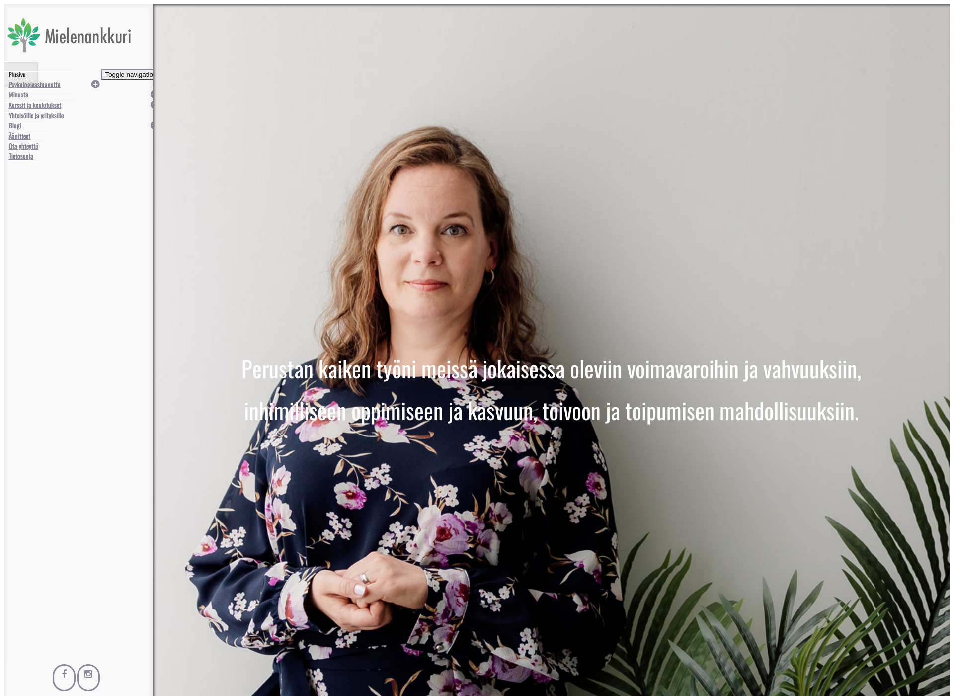 Screenshot for mielenankkuri.fi