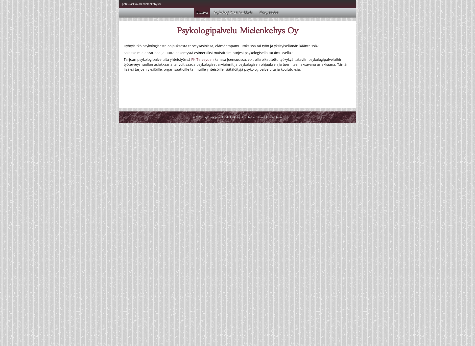 Screenshot for mielenkehys.fi