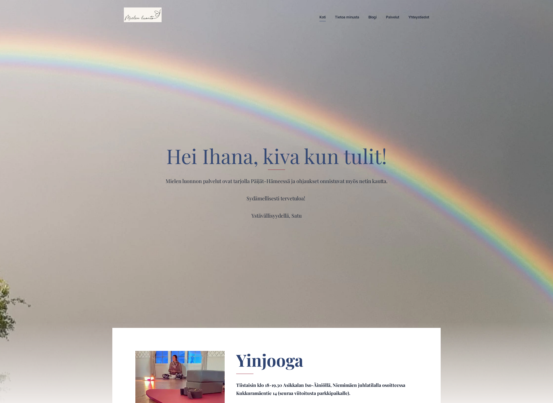 Skärmdump för mielenluonto.fi
