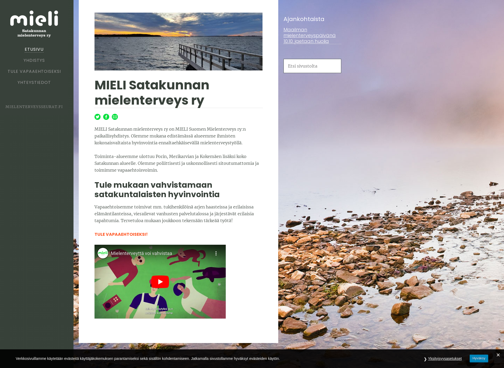 Skärmdump för mielisatakunta.fi