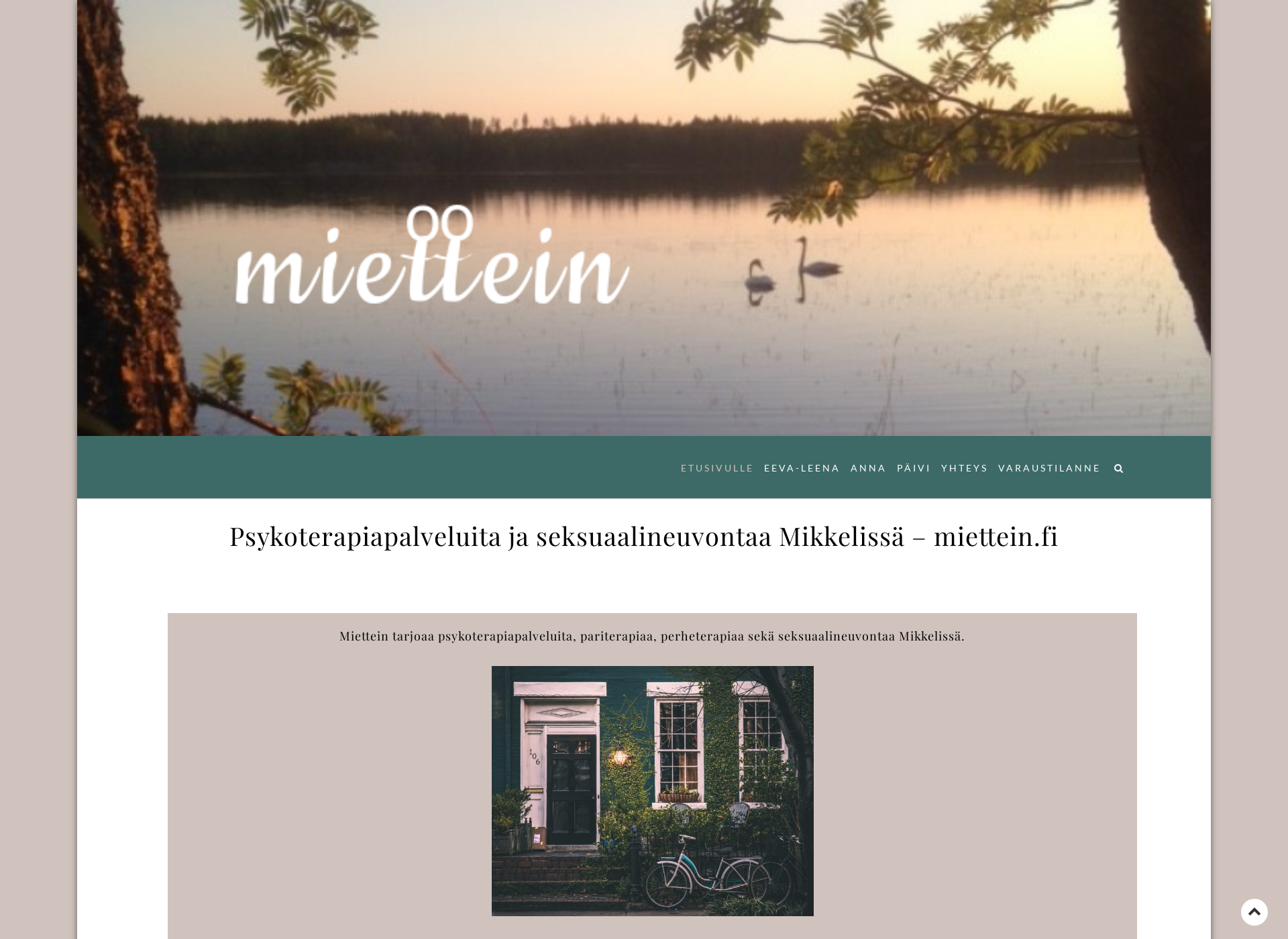 Skärmdump för miettein.fi
