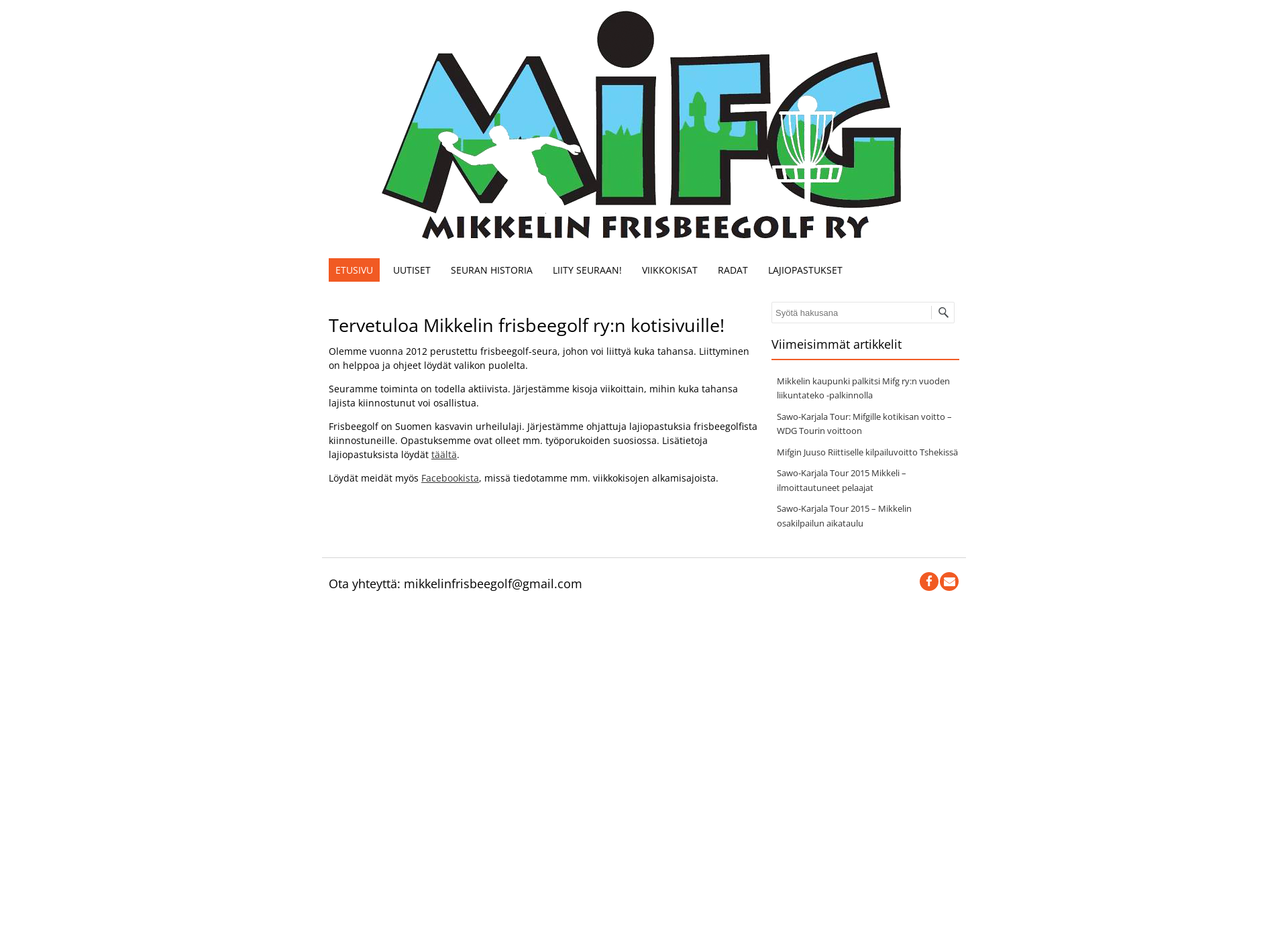 Screenshot for mifg.fi