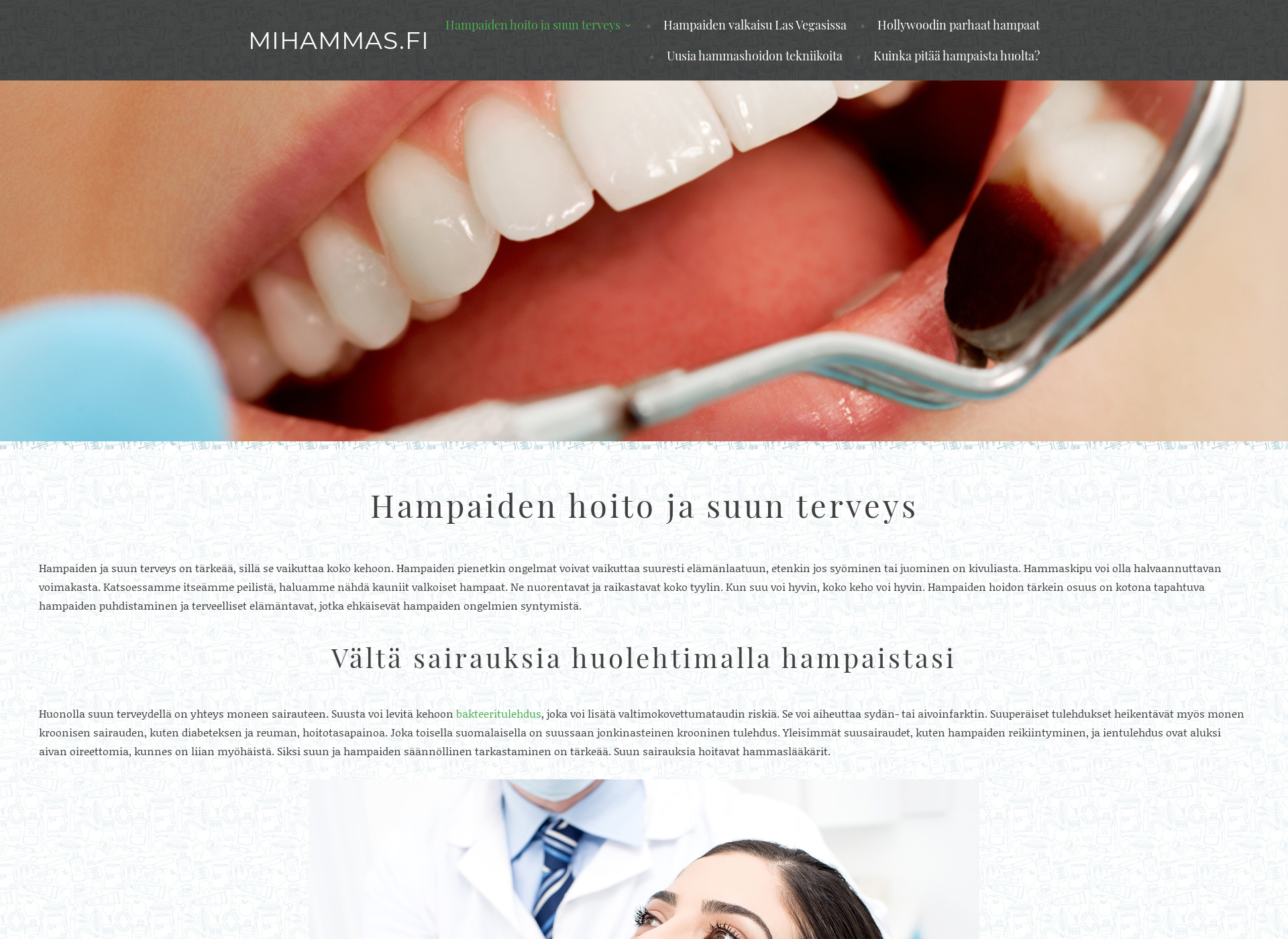 Skärmdump för mihammas.fi