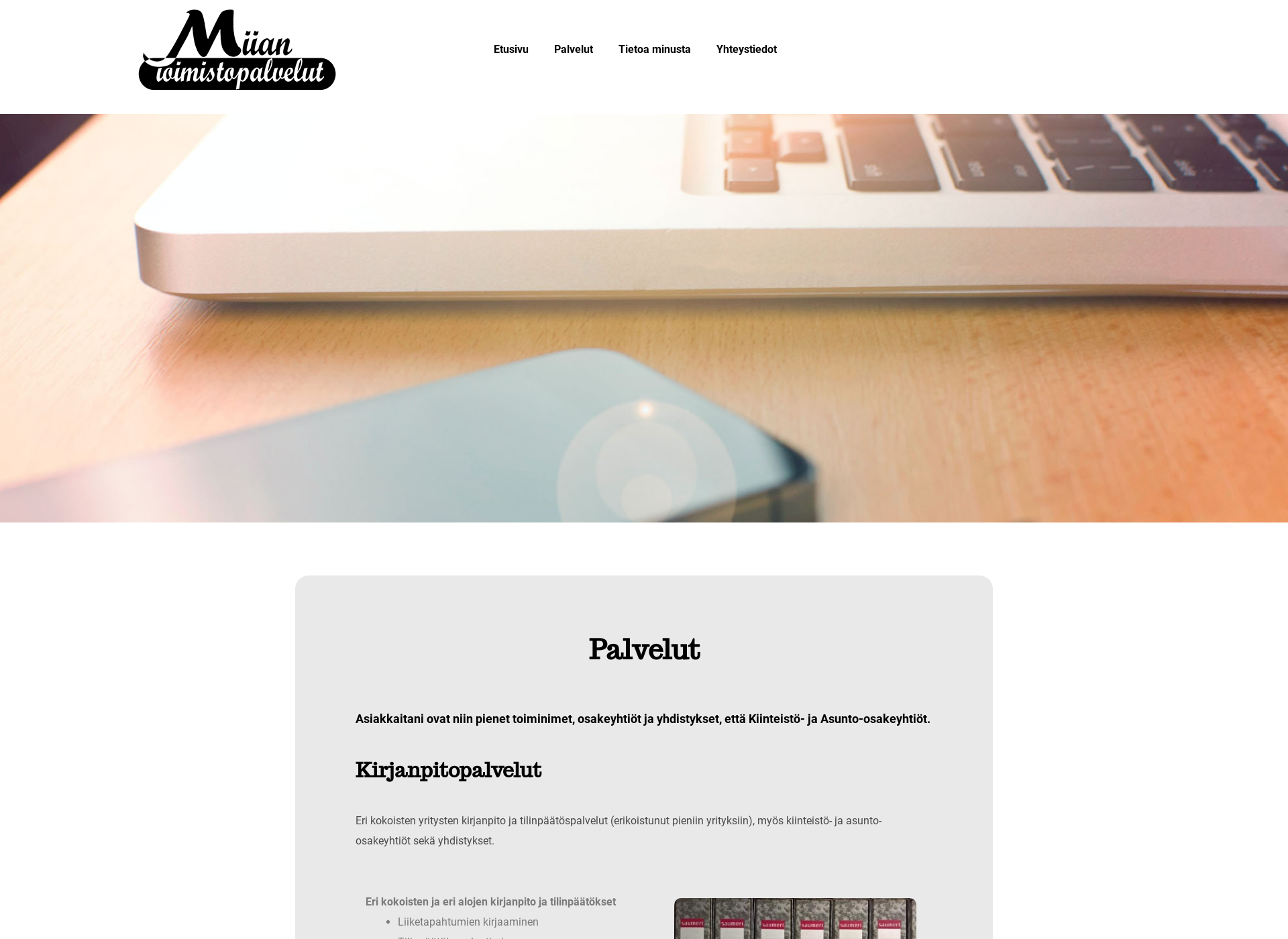 Screenshot for miiantoimistopalvelut.fi