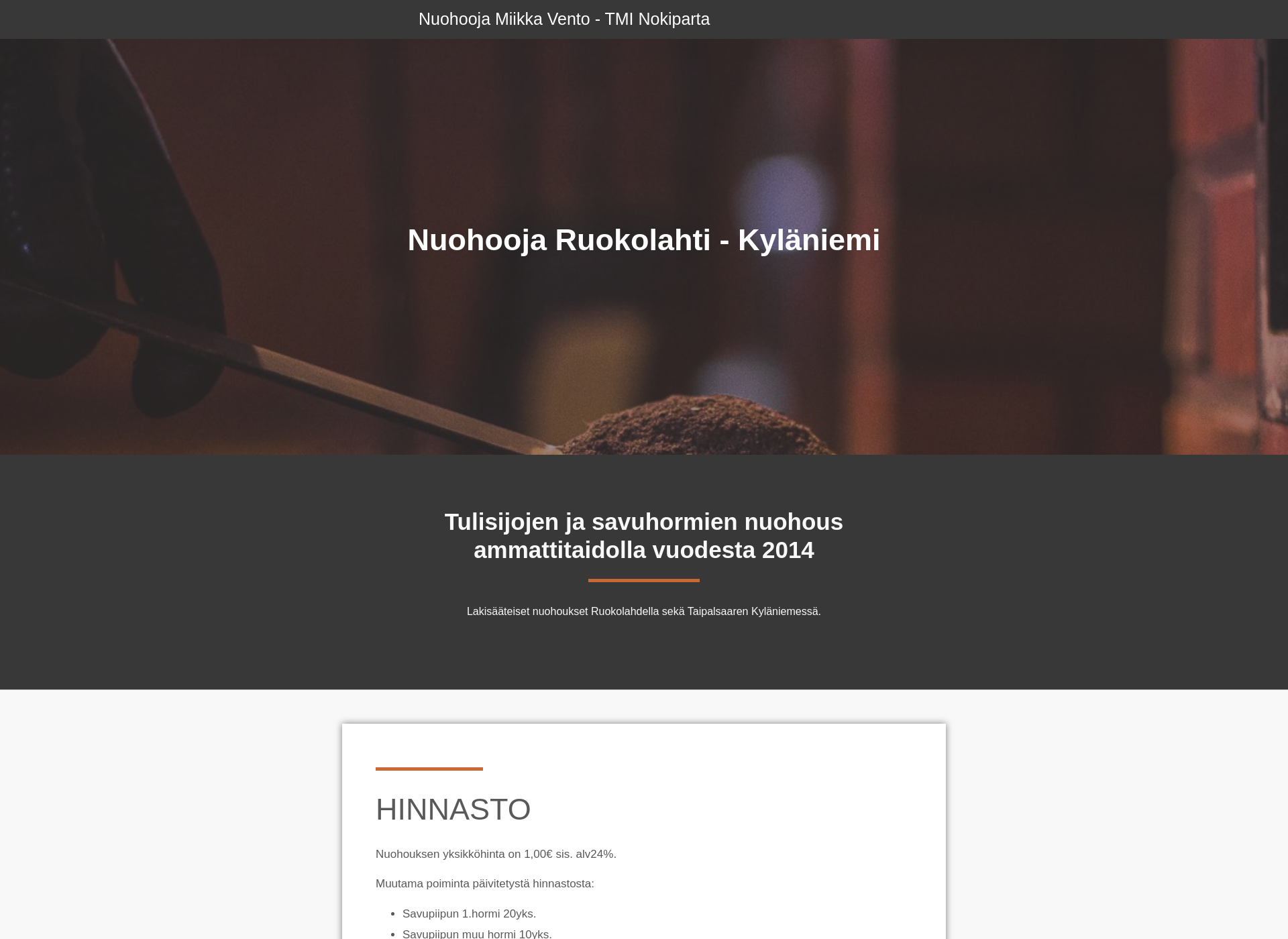 Skärmdump för miikkavento.fi