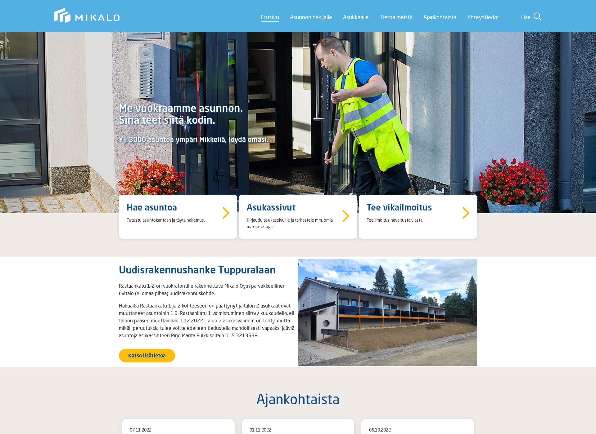Screenshot for mikalo.fi